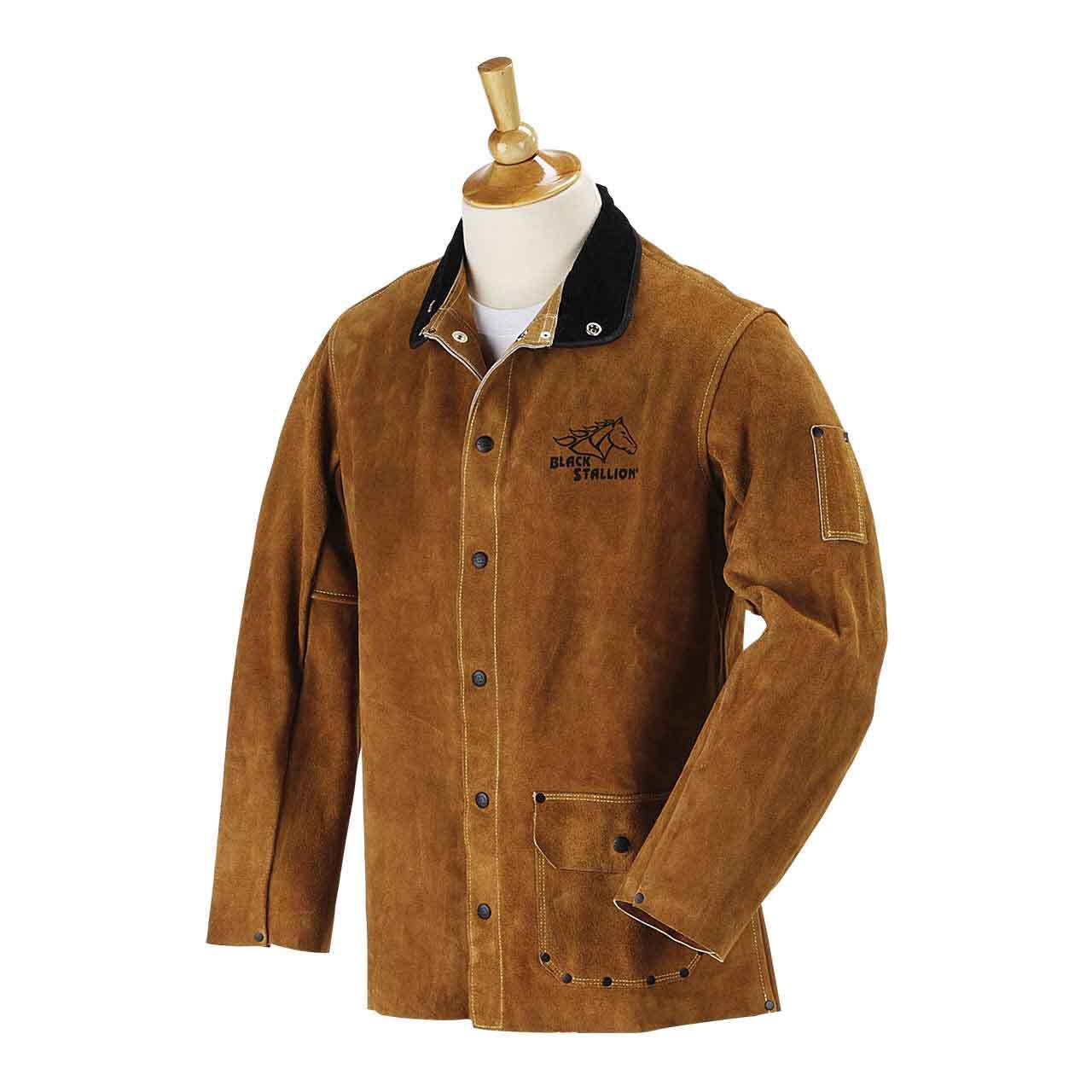 Black Stallion 36WC 36″ Quality Side Split Cowhide Welding Jacket Large
