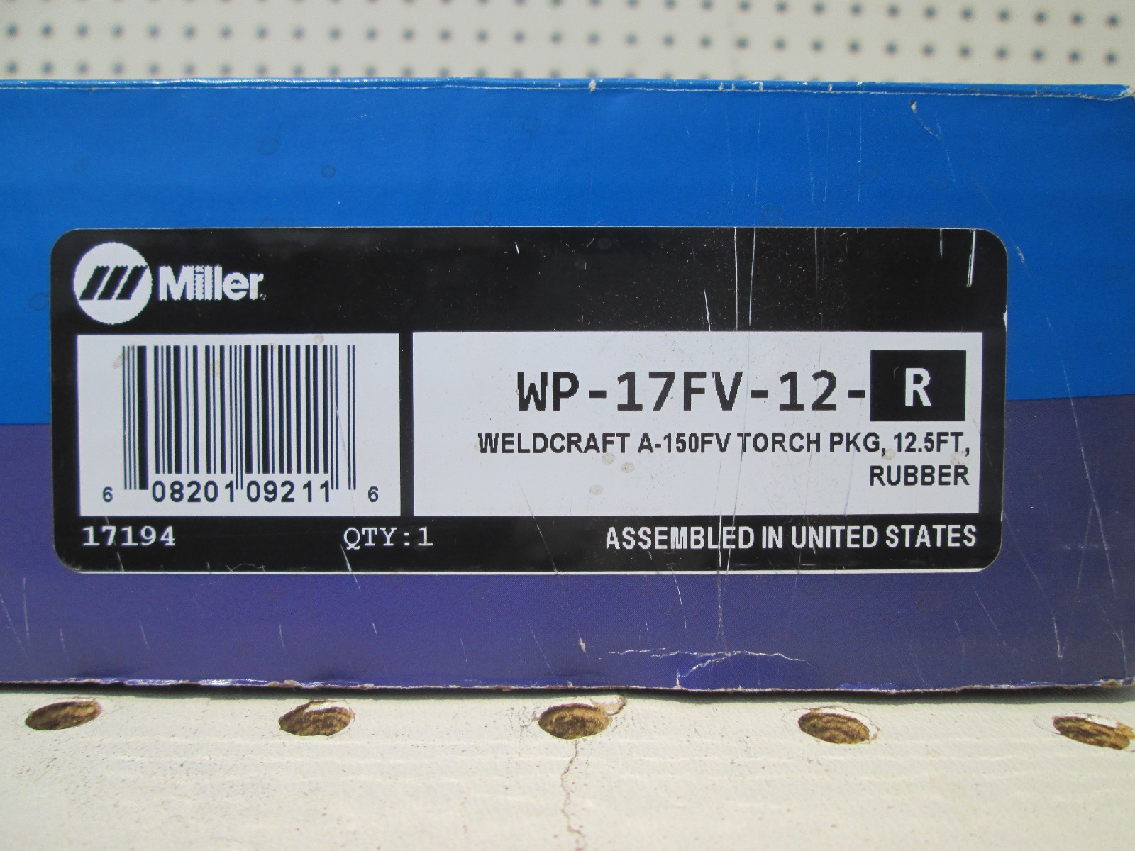 MILLER ELECTRIC WP-17FV-12-R Weldcraft Air-Cooled TIG Torch