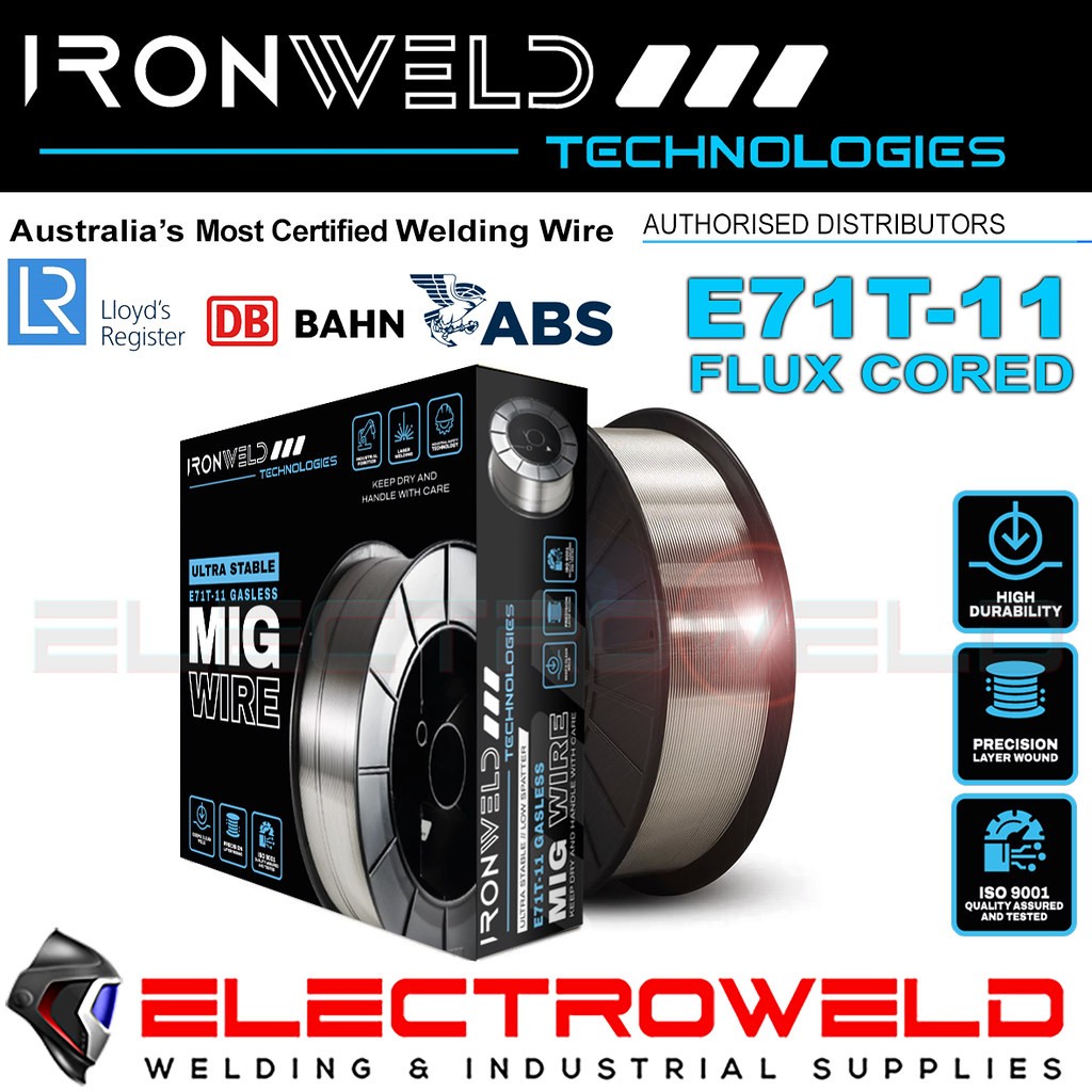 EOFY SALE | 15Kg IRONWELD E71T-11 Gasless MIG Welding Wire Flux Core Steel