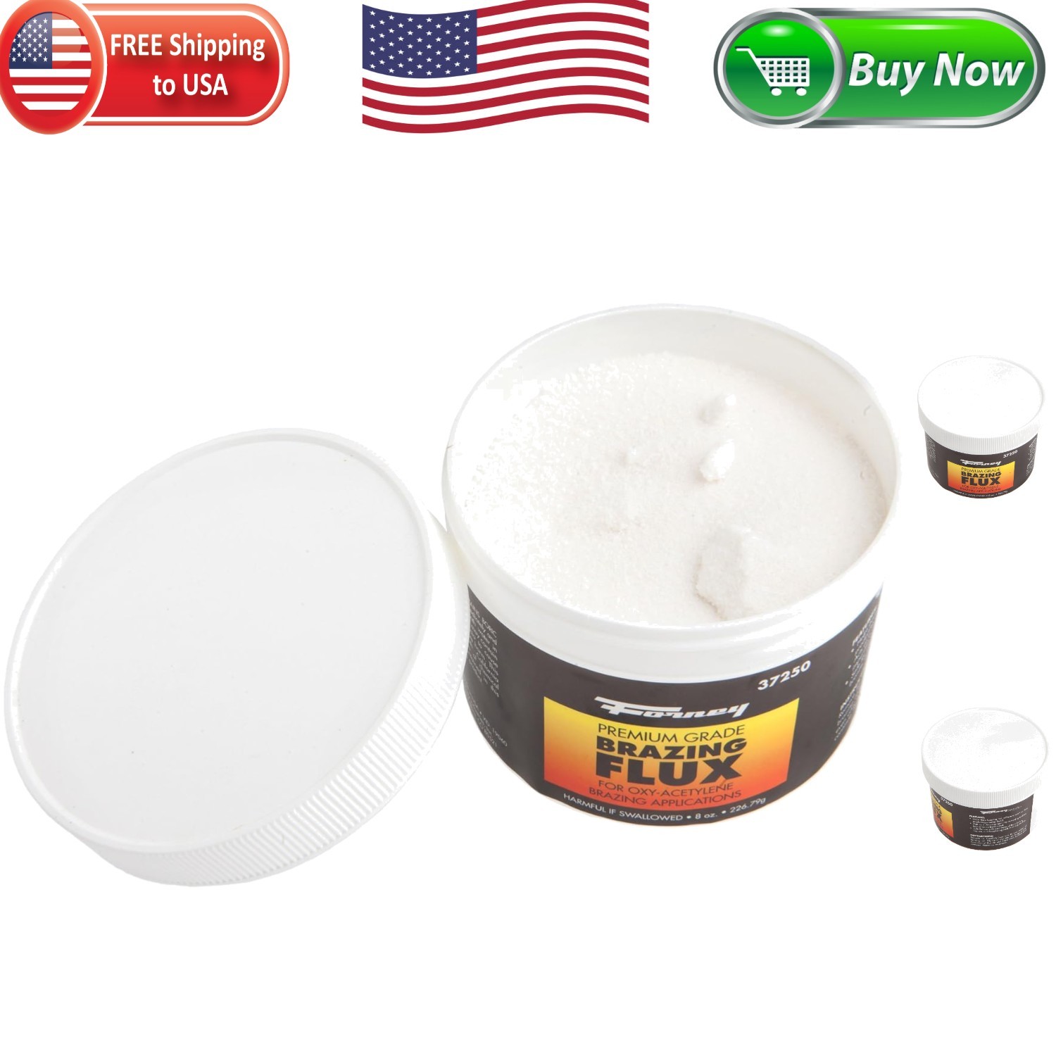 Versatile Brazing Flux, 8-Ounce Tub Ideal for Copper, Brass, Bronze Metals