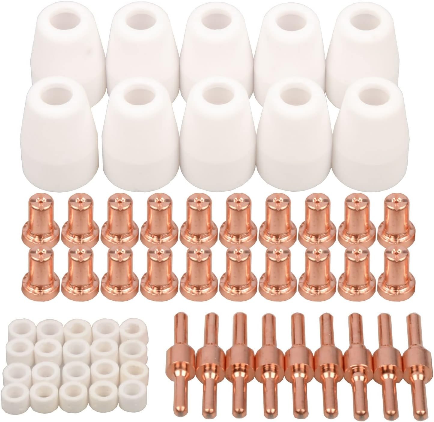 60pcs Extended Air Plasma Cutting Nozzle Electrode Consumables Fit CUT-40 CUT…
