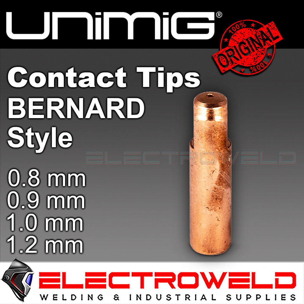 10x UNIMIG Bernard Style Contact Tips 1mm 1.2mm BND 300 400 Mig Welding Torch