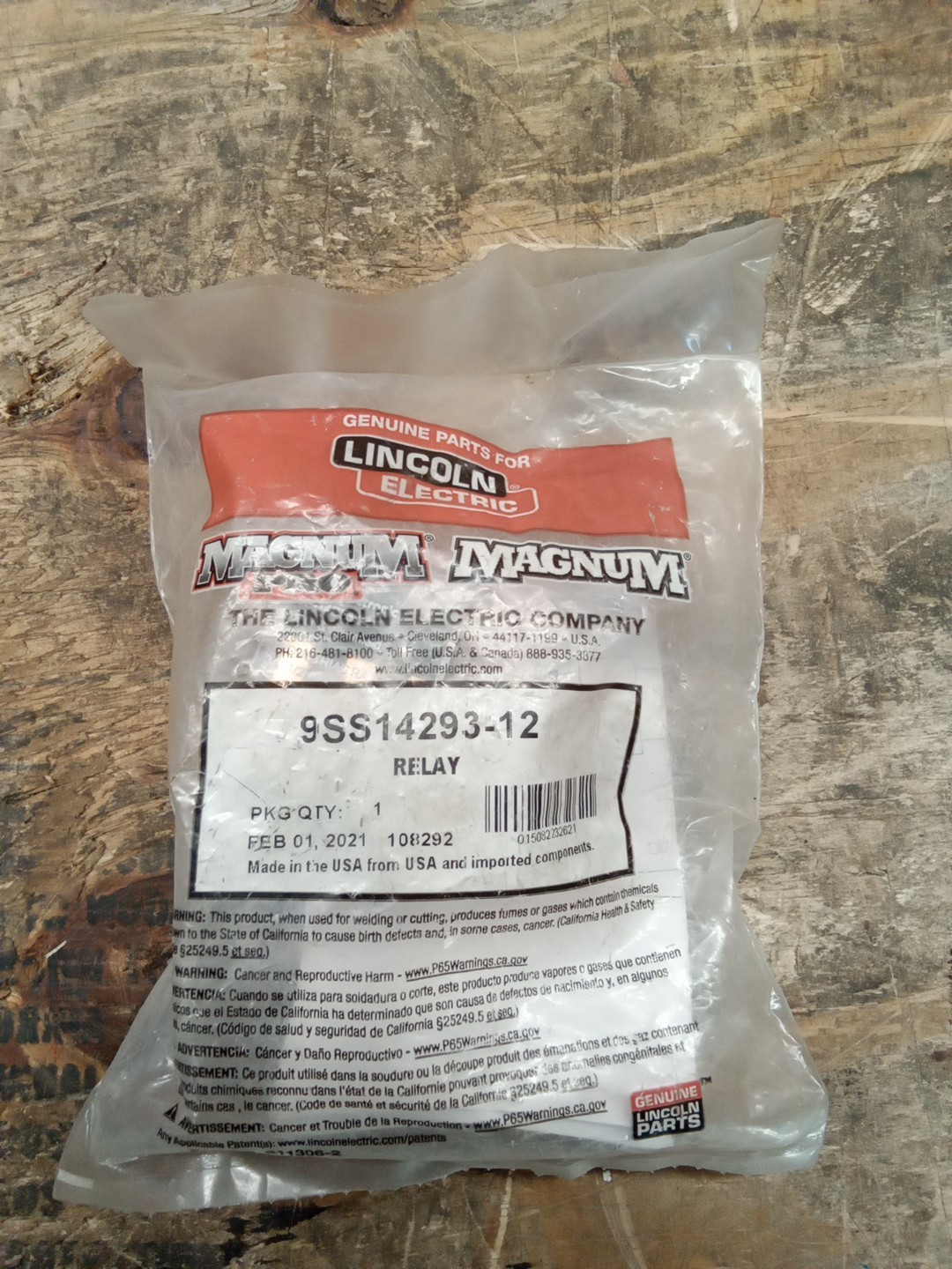9SS14293-12 LINCOLN ELECTRIC RELAY ( S14293-12 )