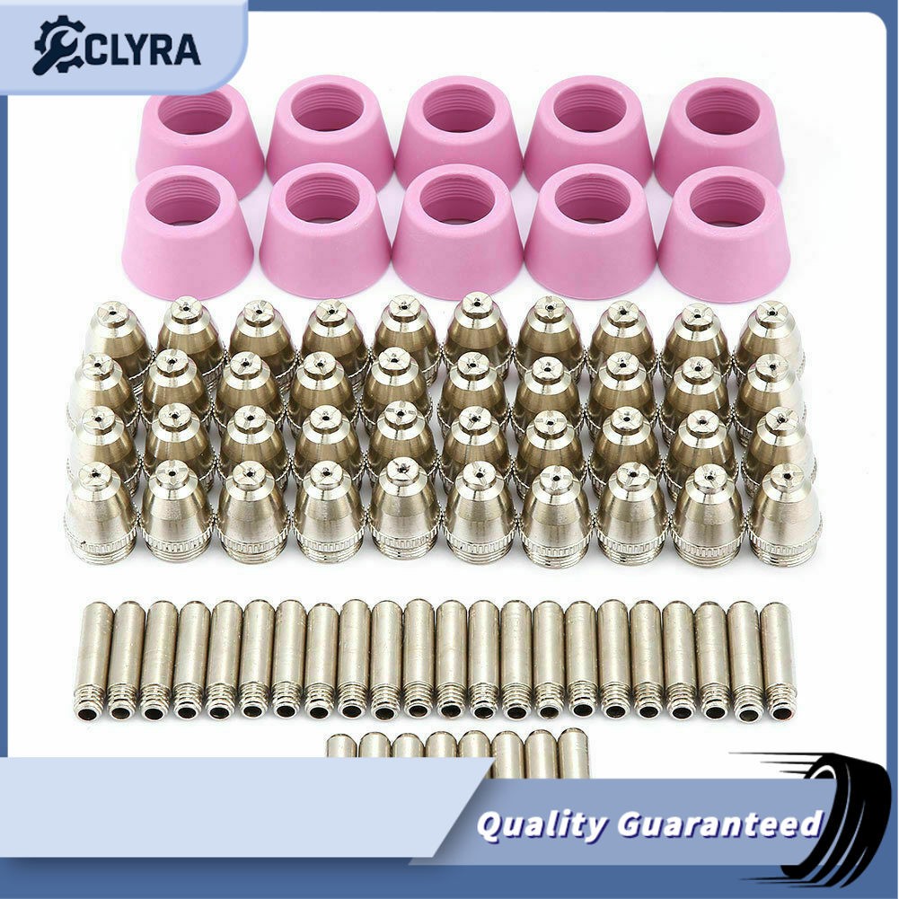 80Pcs WSD60 50P 60P Plasma Cutter Torch Consumables AG60 Metal Spacer Tips