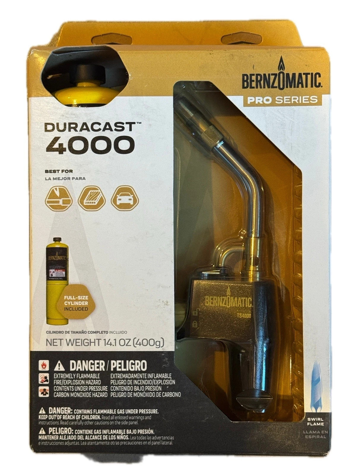 Bernzomatic DURACAST 4000 gas Pro Torch Kit TS4000ZKC with gas SAME DAY SHIPPING