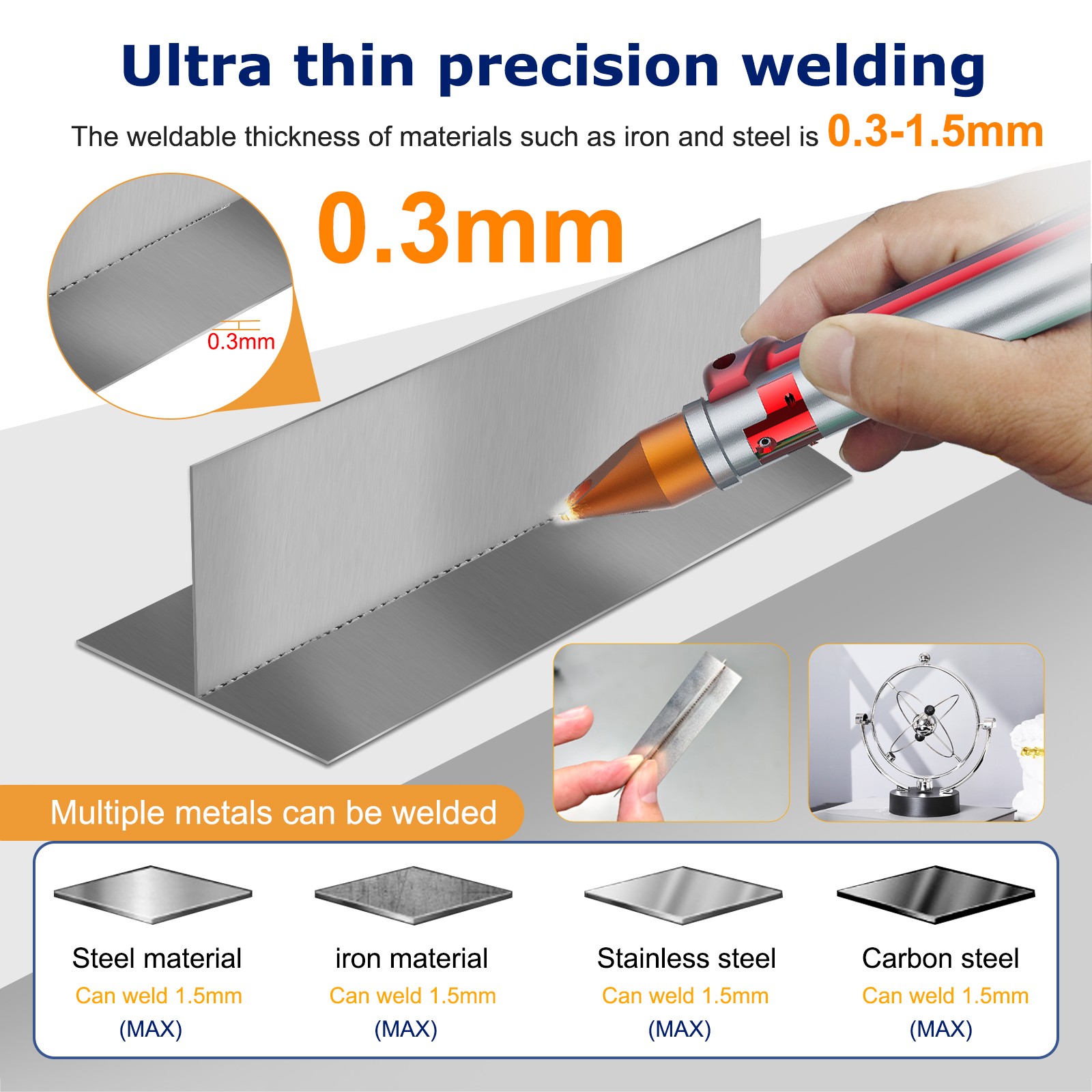 600W 6J Laser Welding Cutting Machine Spot Laser Welder / Weld 0.3-1.5mm Board