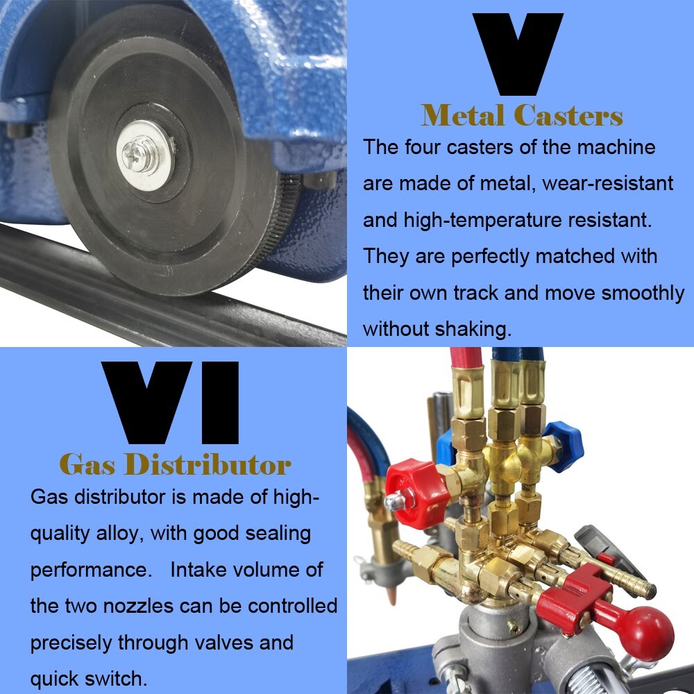CG1-30C Semi-auto Torch Track Burner Gas Cutting Machine 110V 5.9ft Track