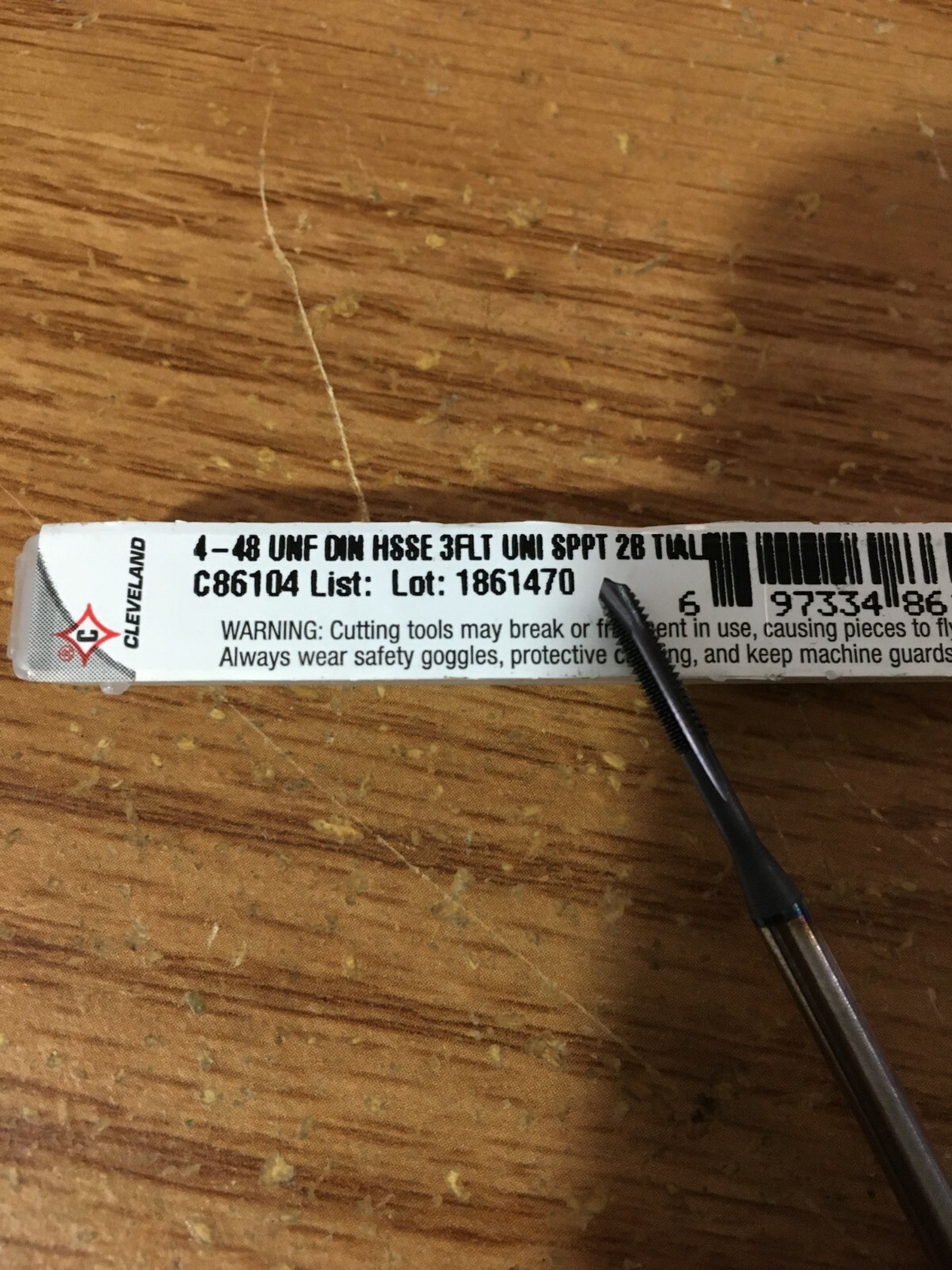 4-48 UNF DIN HSSE 3FLT UNI Spiral Point Tap 2B TIALN PRO-861SP