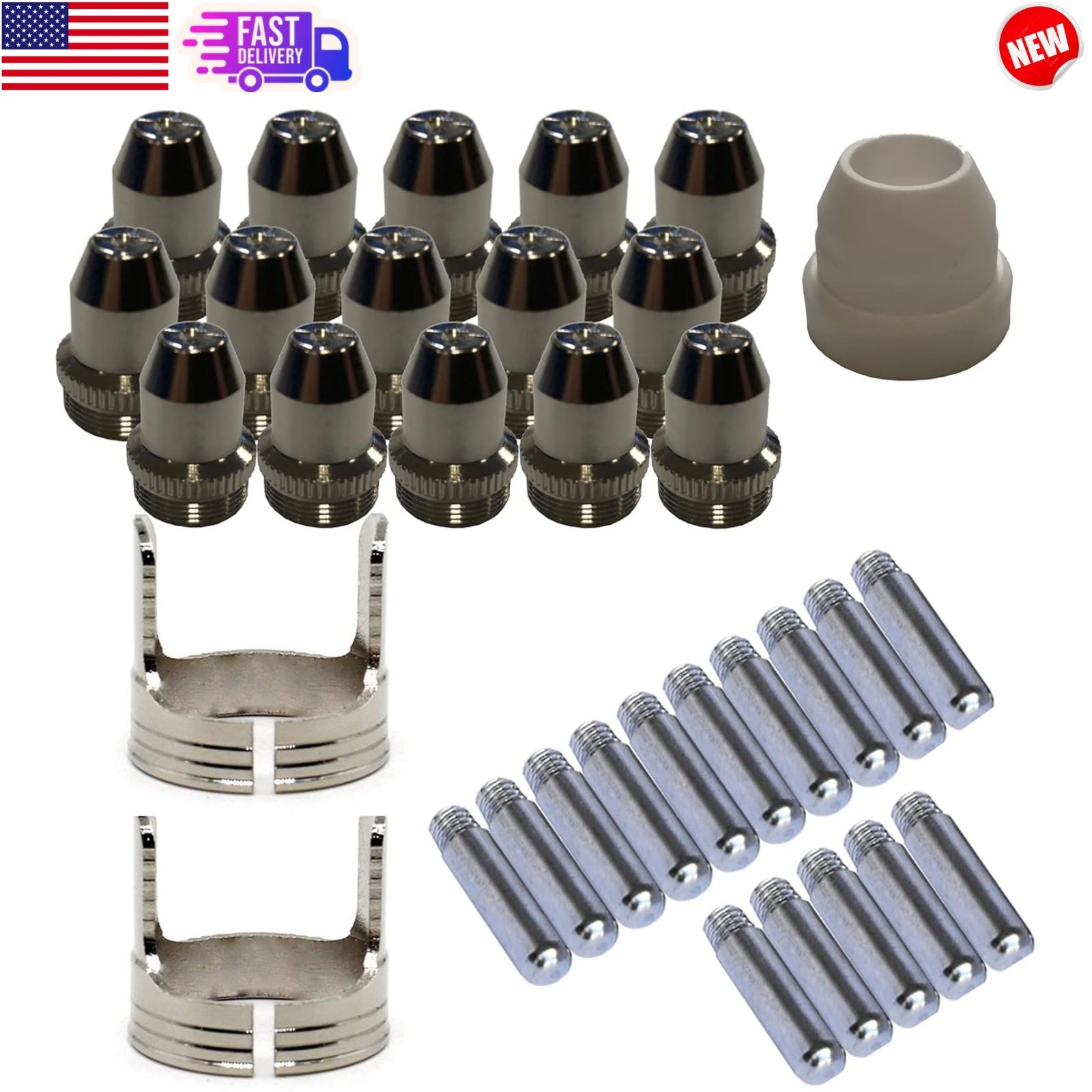 33pcs Plasma Cutter Torch Consumables for Brown Color Lotos LTP5000D LTPDC2000D
