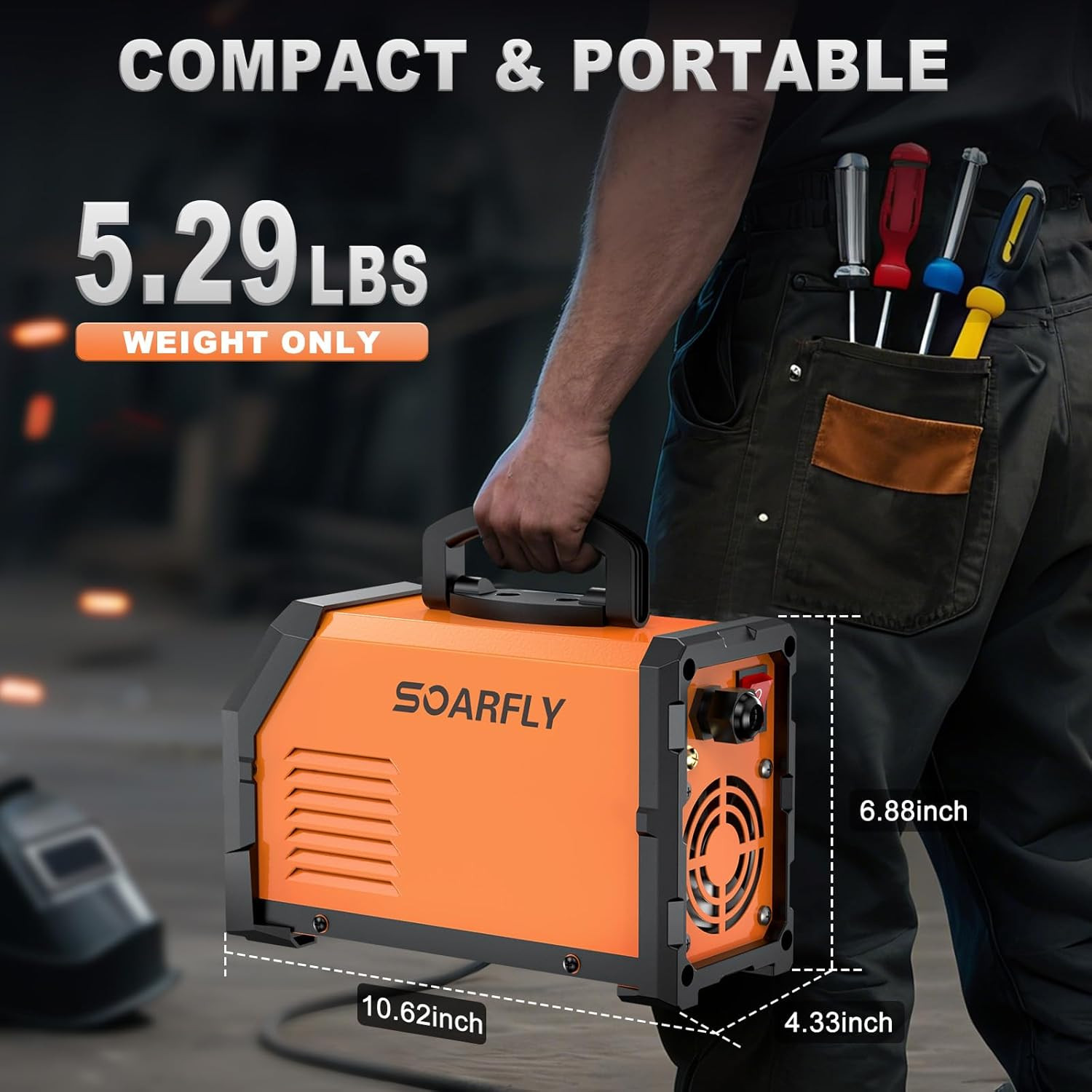Stick Welder, 250Amp ARC Welding Machine with Large LED Display, Dual