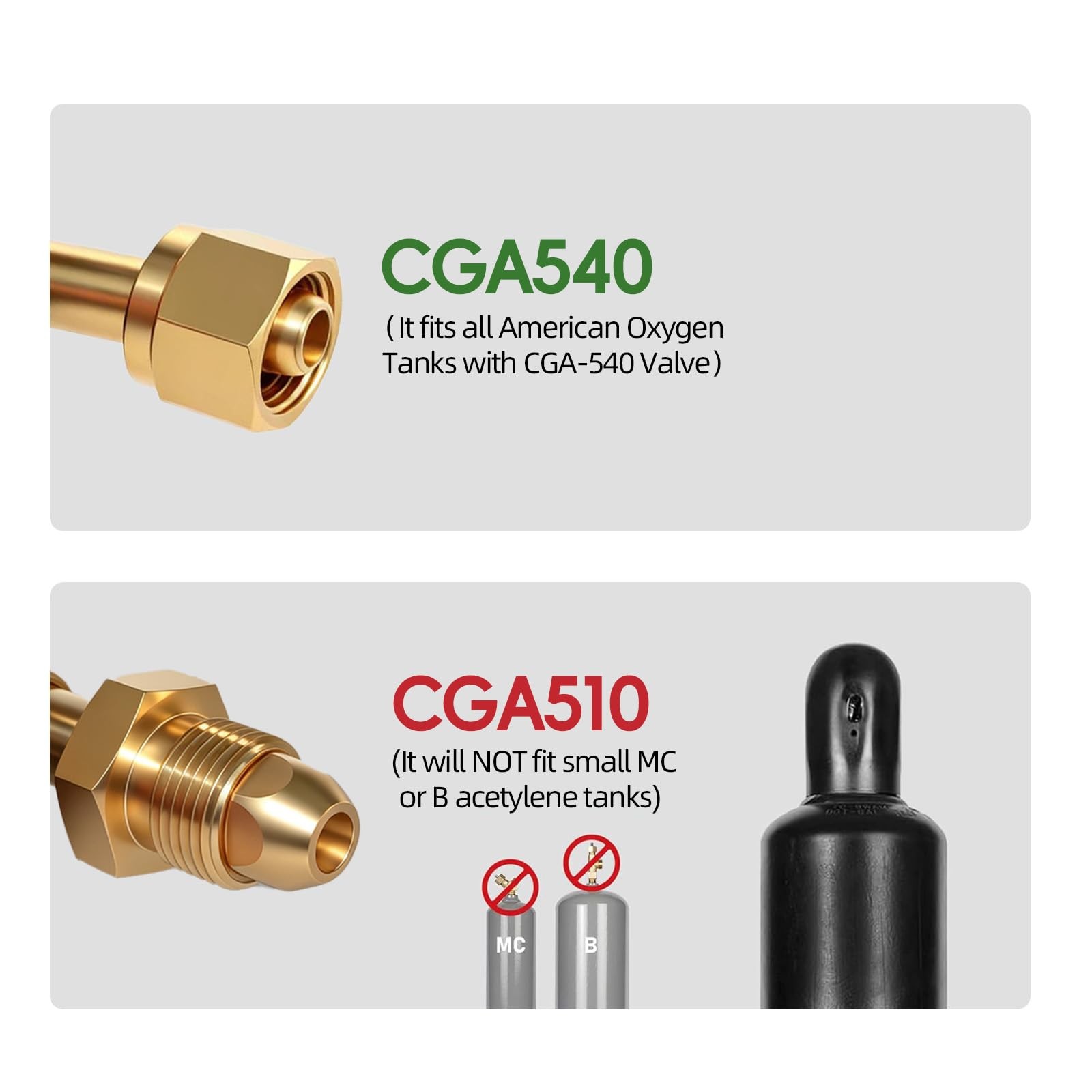 JZWELD Oxygen Regulator, CGA540 Inlet Connection