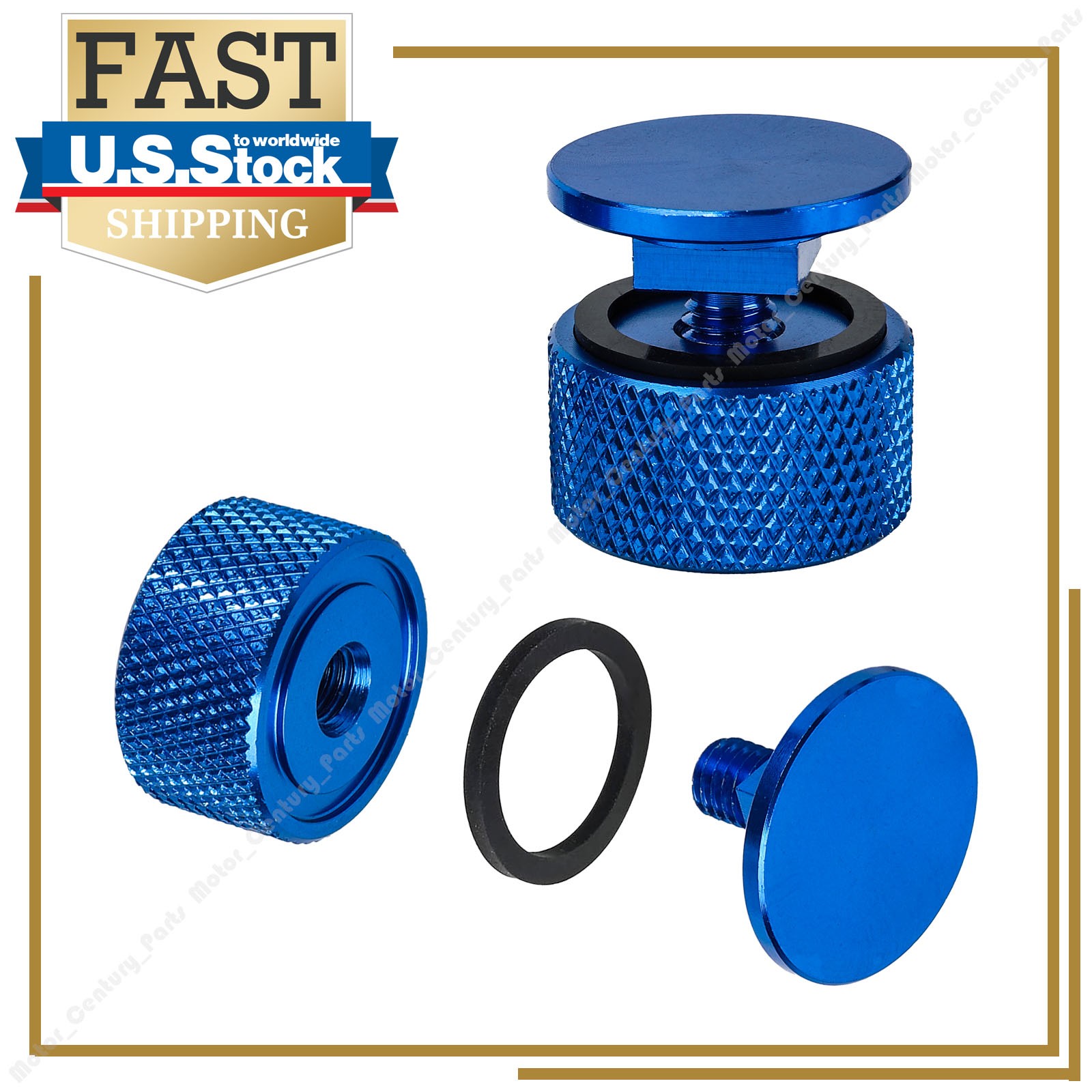 Blue Aluminum Pipeliner Welding Helmet Fasteners (Round) Headgear 1 Pair