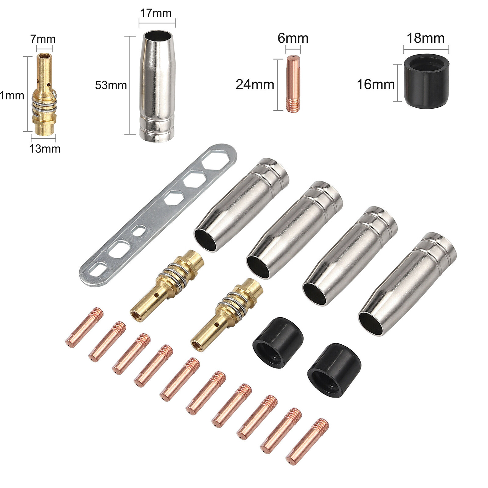 For MIG Welder New Welding Torch Parts Kit Contact Tips For Binzel 15AK Quality