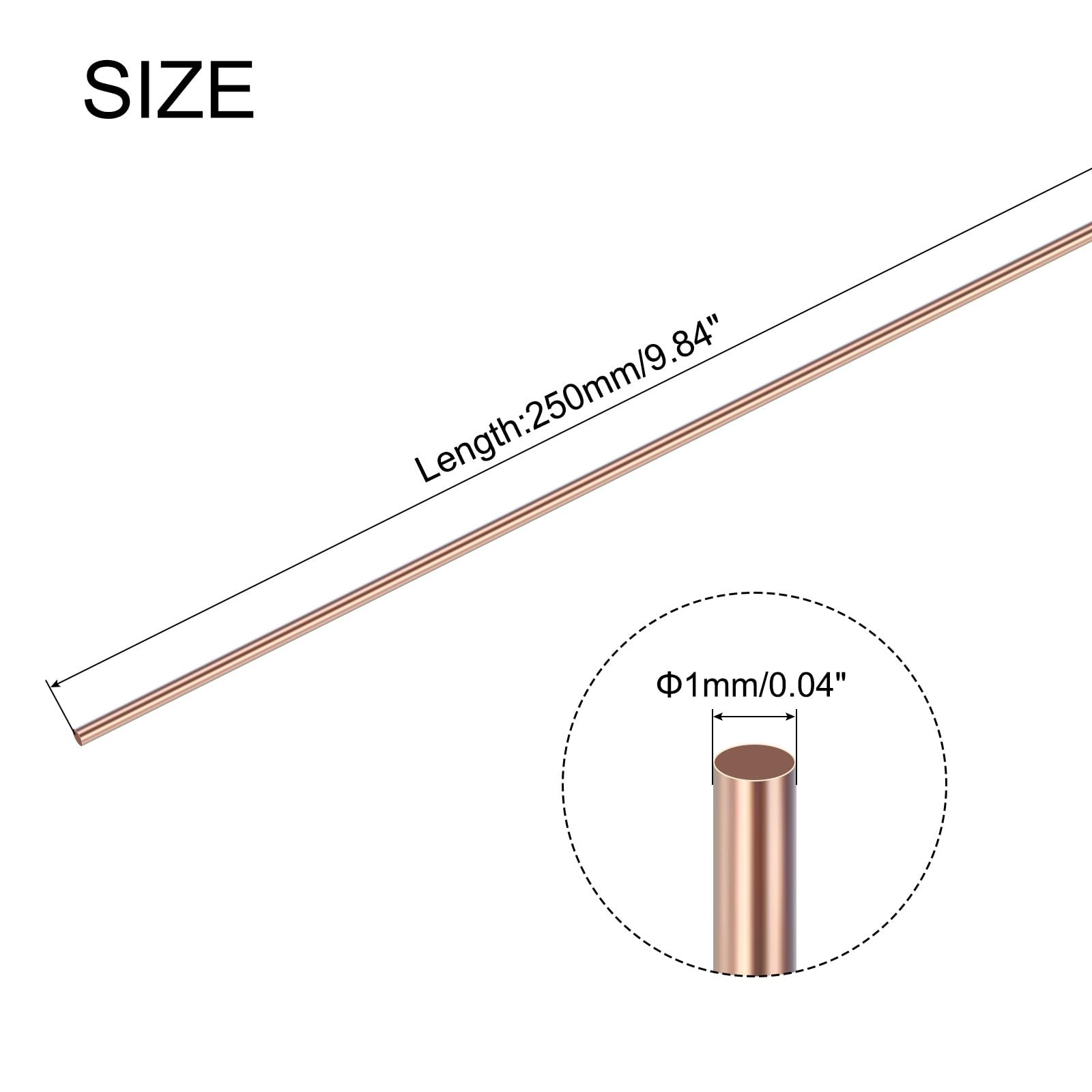 MECCANIXITY 21Pcs Copper Brazing Rods, Phosphor 3/64″x10″,