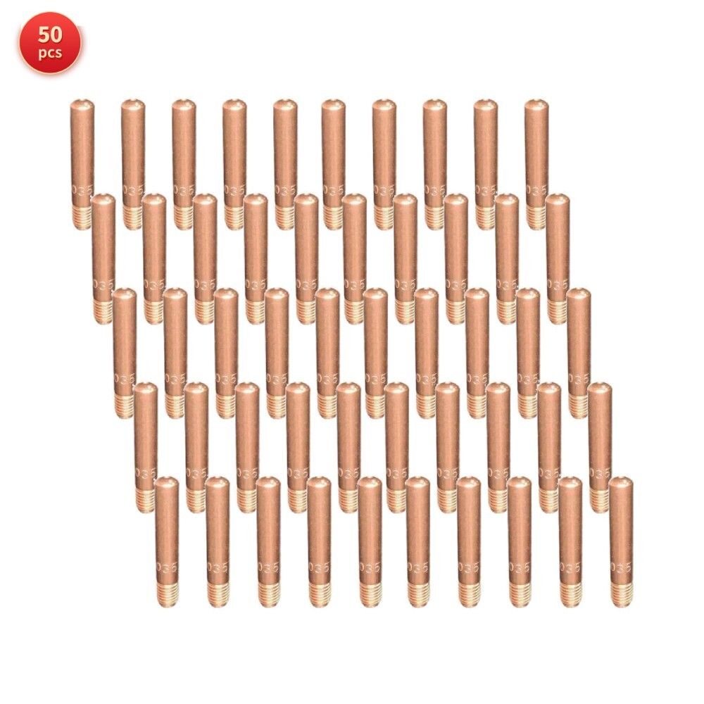 50 pcs 14-35 .035″ Contact Tips for Tweco #2 #3 #4 Lincoln 200L 300 400 MIG Guns