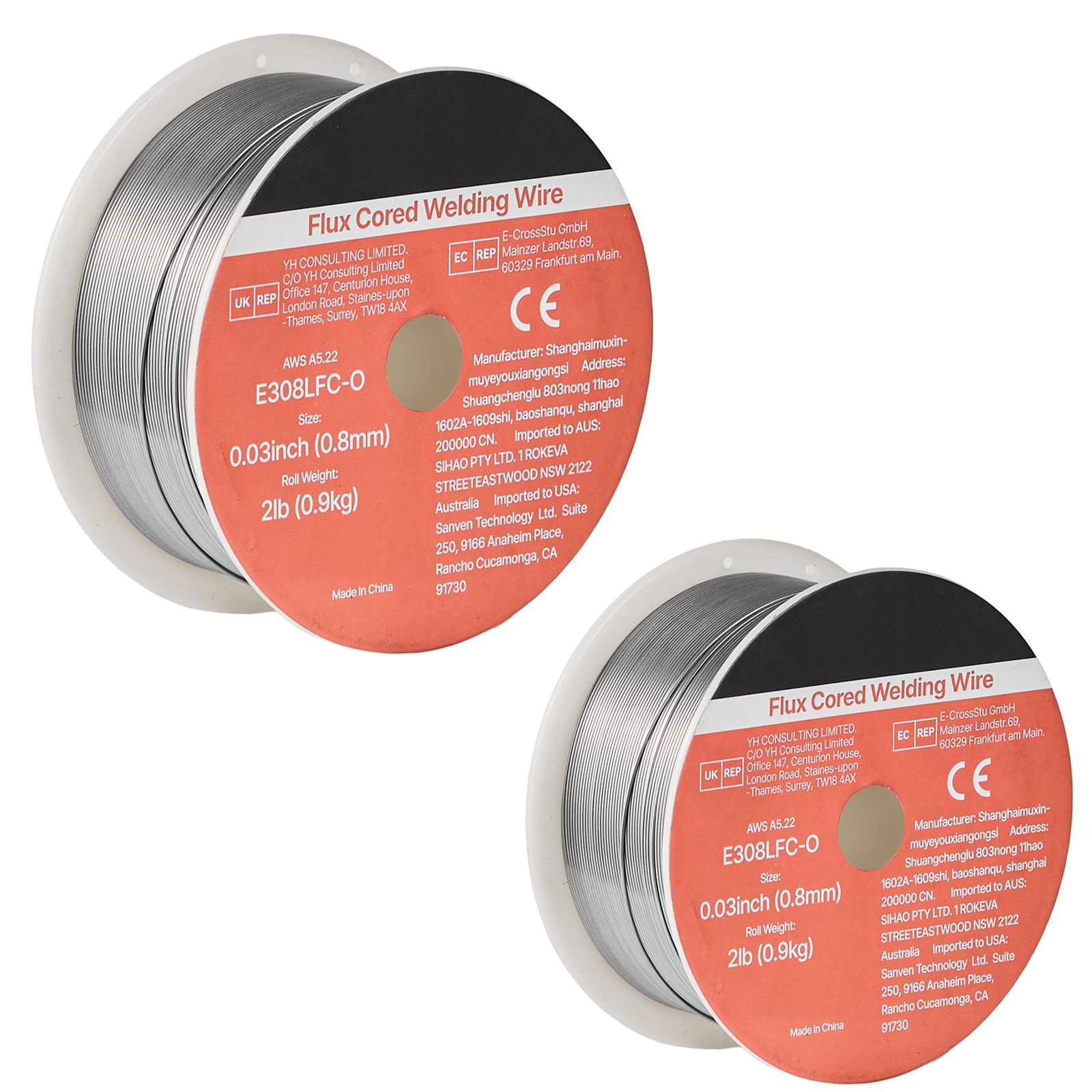 Uimoso Flux Core MIG Welding Wire E308LFC-O 0.03″ 2LBS Gasless Welding Wire