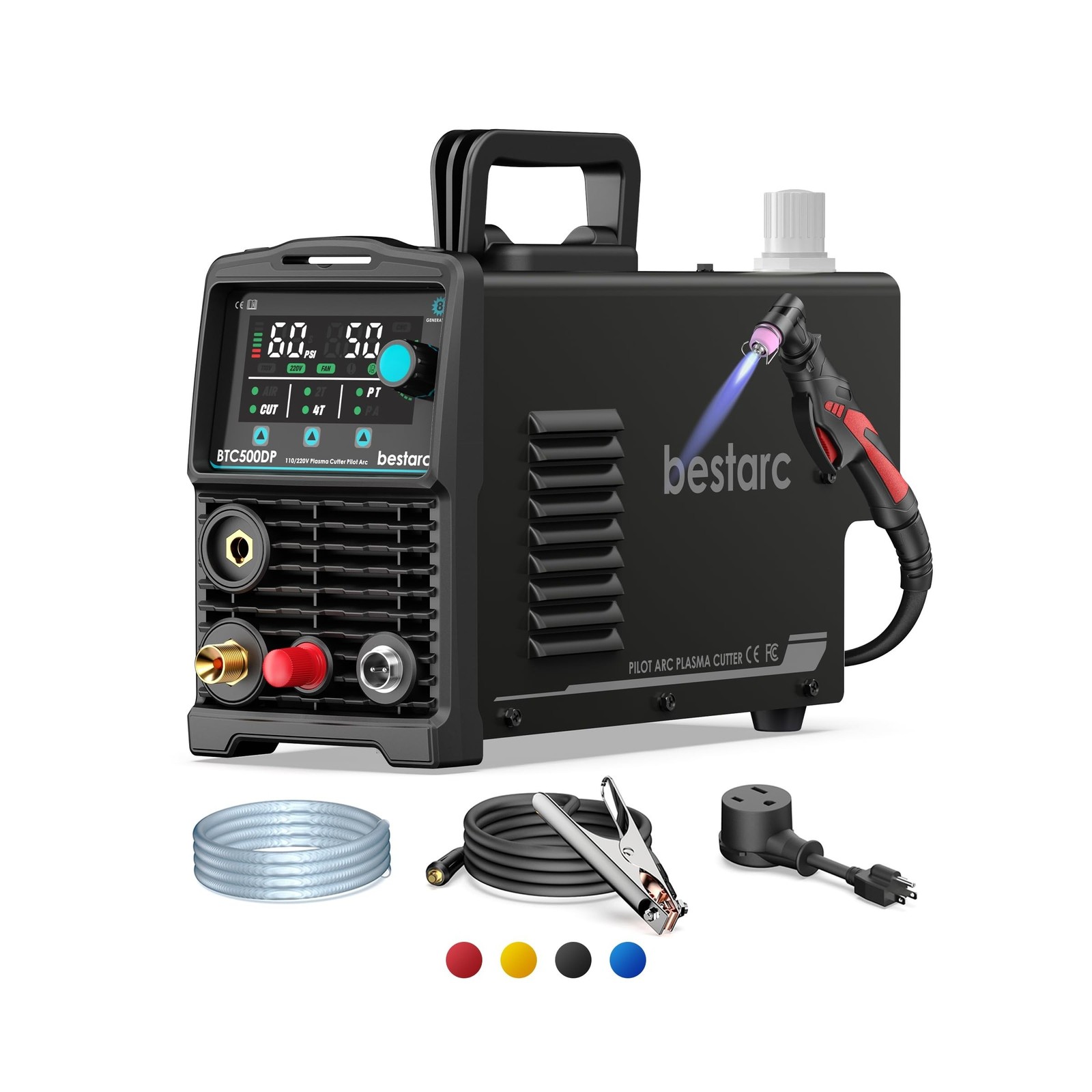 Bestarc Pilot Arc Plasma Cutter, [Large LED Display][Air Sensor] 50A Plasma C…