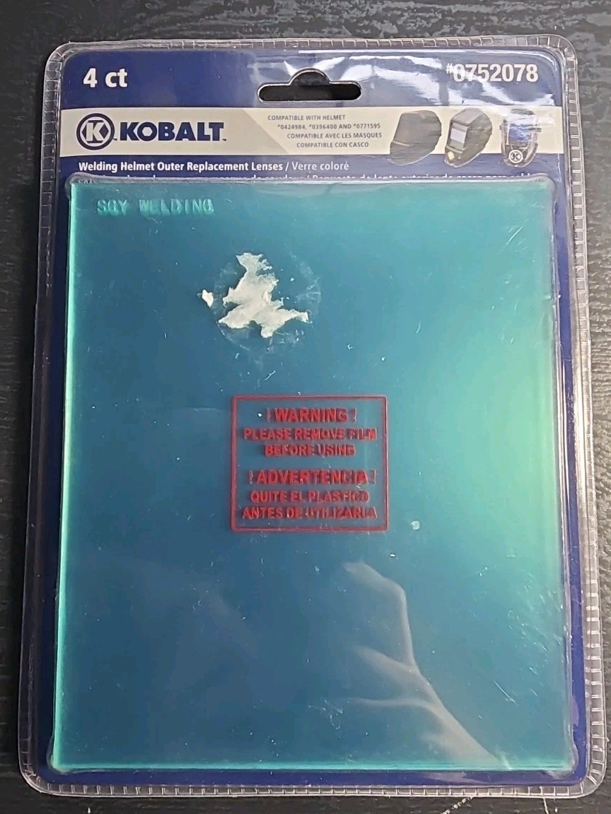 Kobalt Welding Helmet Outer Lens 4ct. 0752078 New