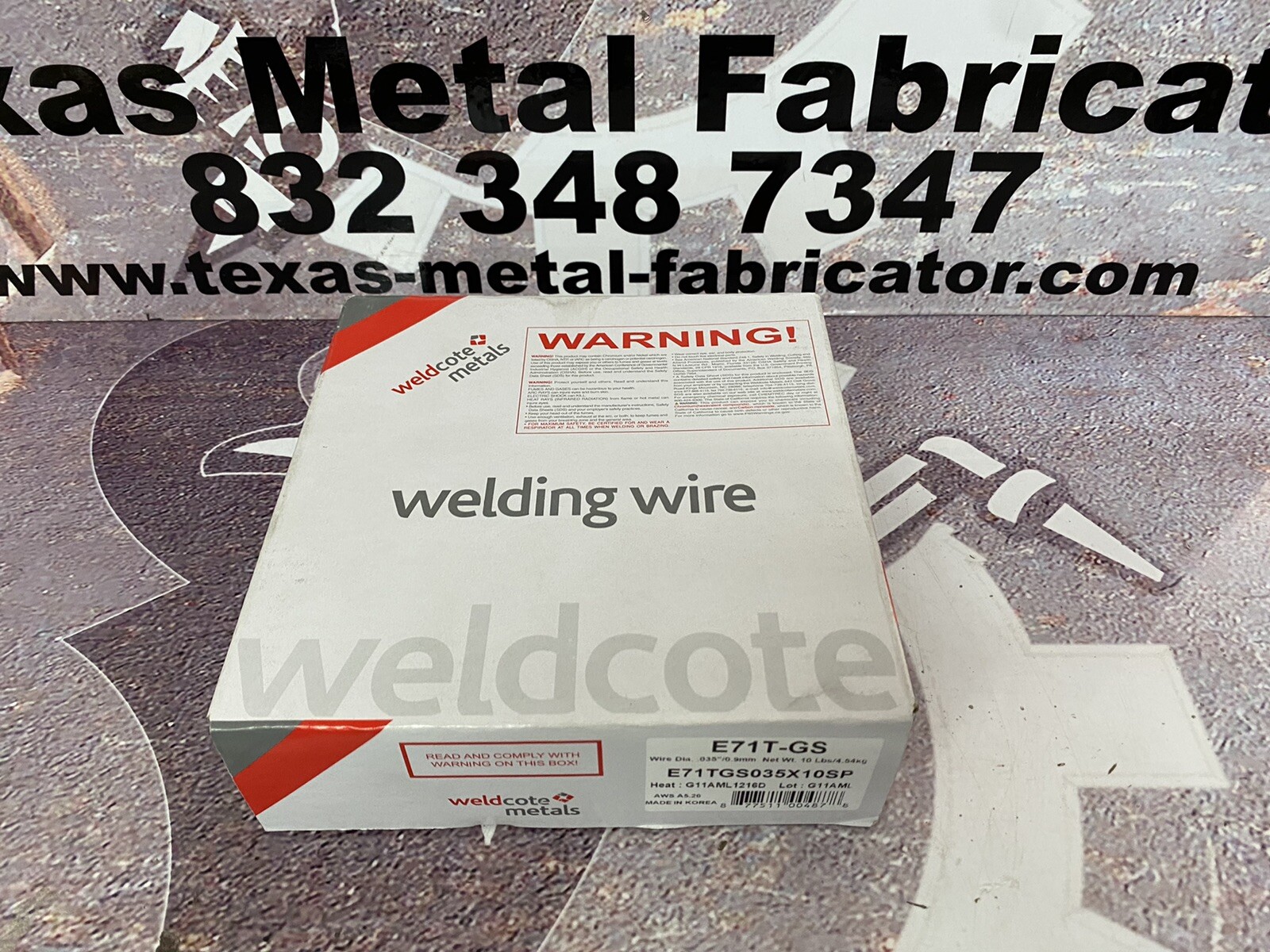 WeldCote Metals E71TGS035X10SP Carbon Steel Flux Cored .035”/.9mm 10Lbs