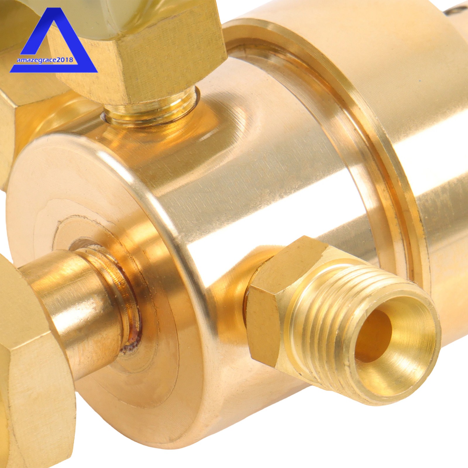 Argon Regulator Dual Gauges & 5 Feet Hose for CGA580 Mig Tig Welder 0 to 400PSI