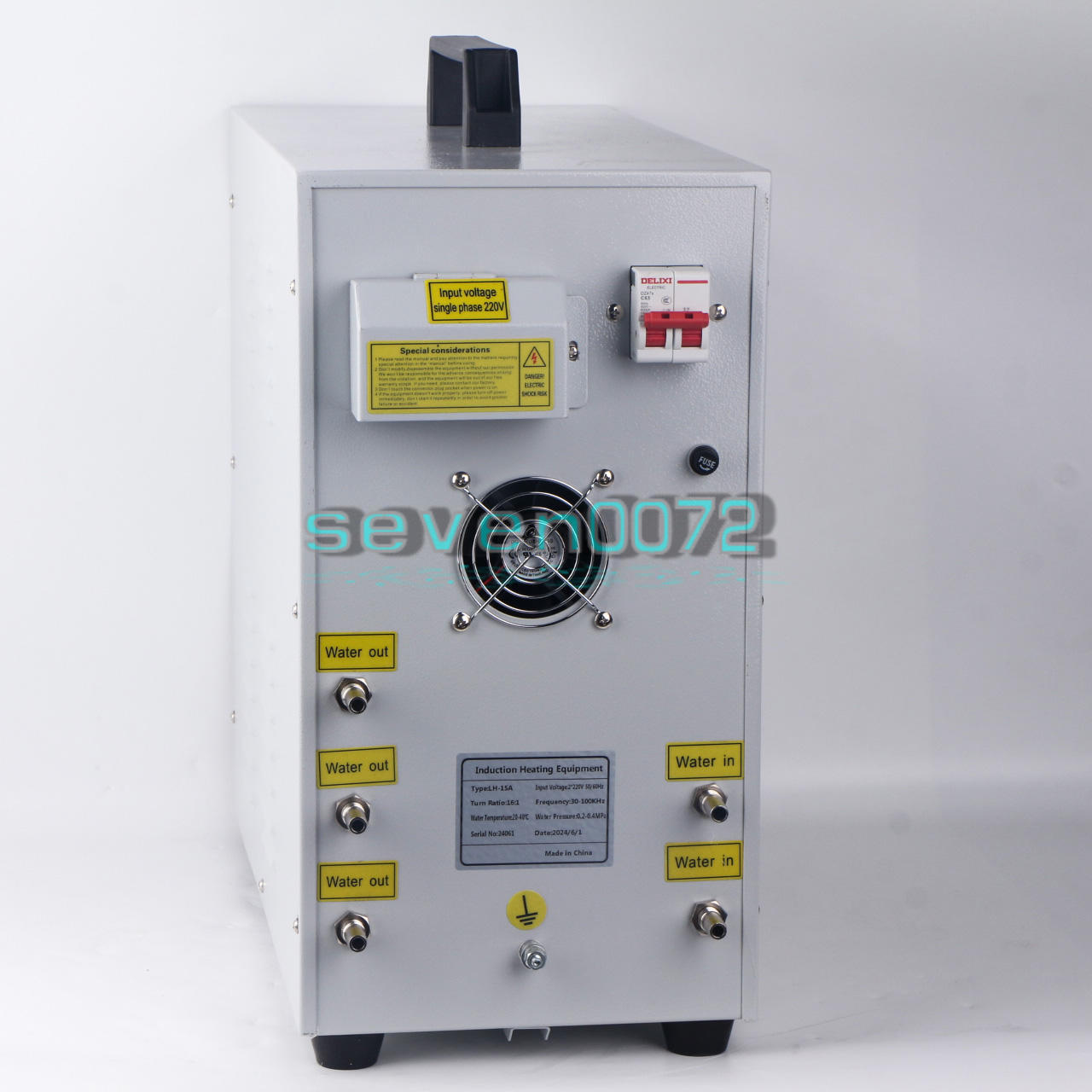 ONE 15KW 30-100KHz High Frequency Induction Heater Furnace 15A 110/220V