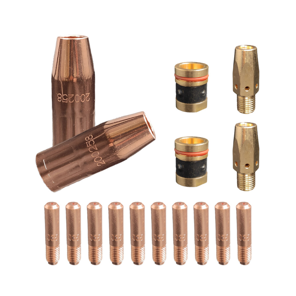 16 pcs .035″ kit MIG Welding Contact Tips Diffuser Nozzle for Miller M25 M40