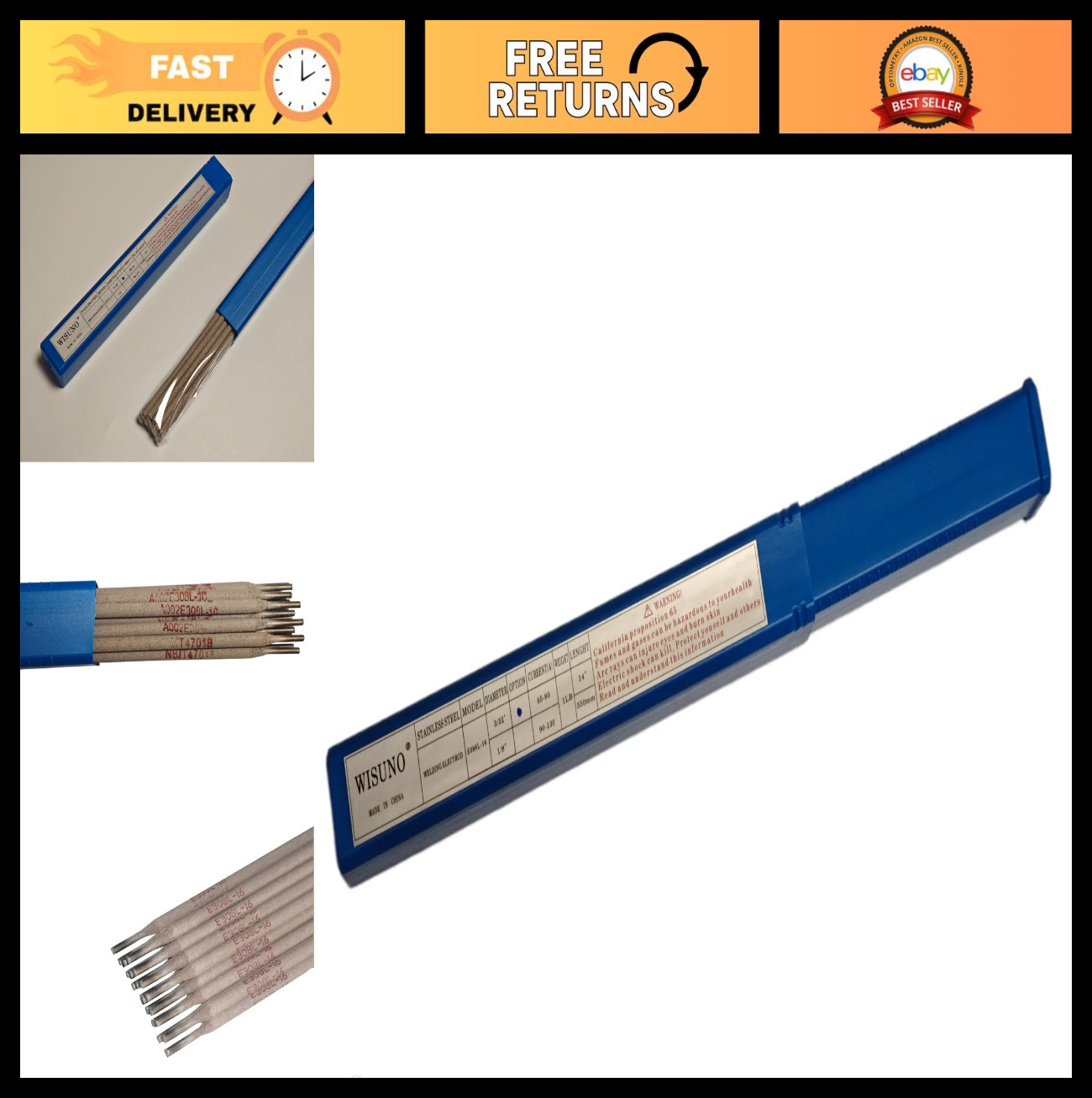 Stainless Steel Welding Rods E308L-16 Filler 3/32″ x 14″ 1LB – High Strength Wel