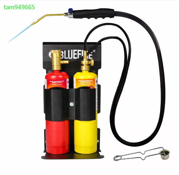 Oxypropane Welding Torch Kit with Flint Lighter & Holder for Brazing HVAC