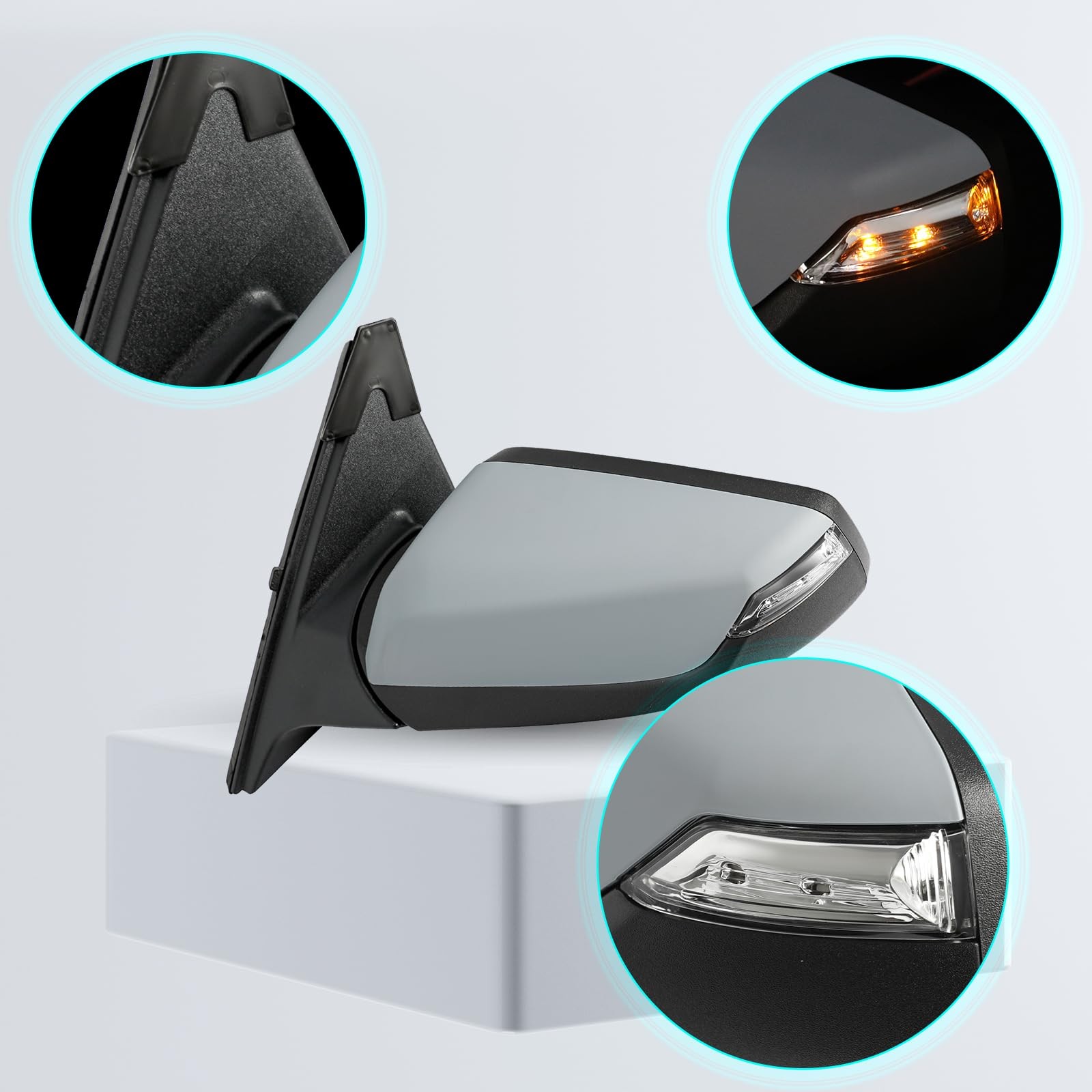 Left Driver 8-Pin Rearview Mirror for 2016-2022 Malibu Turn Signal Blind Spot