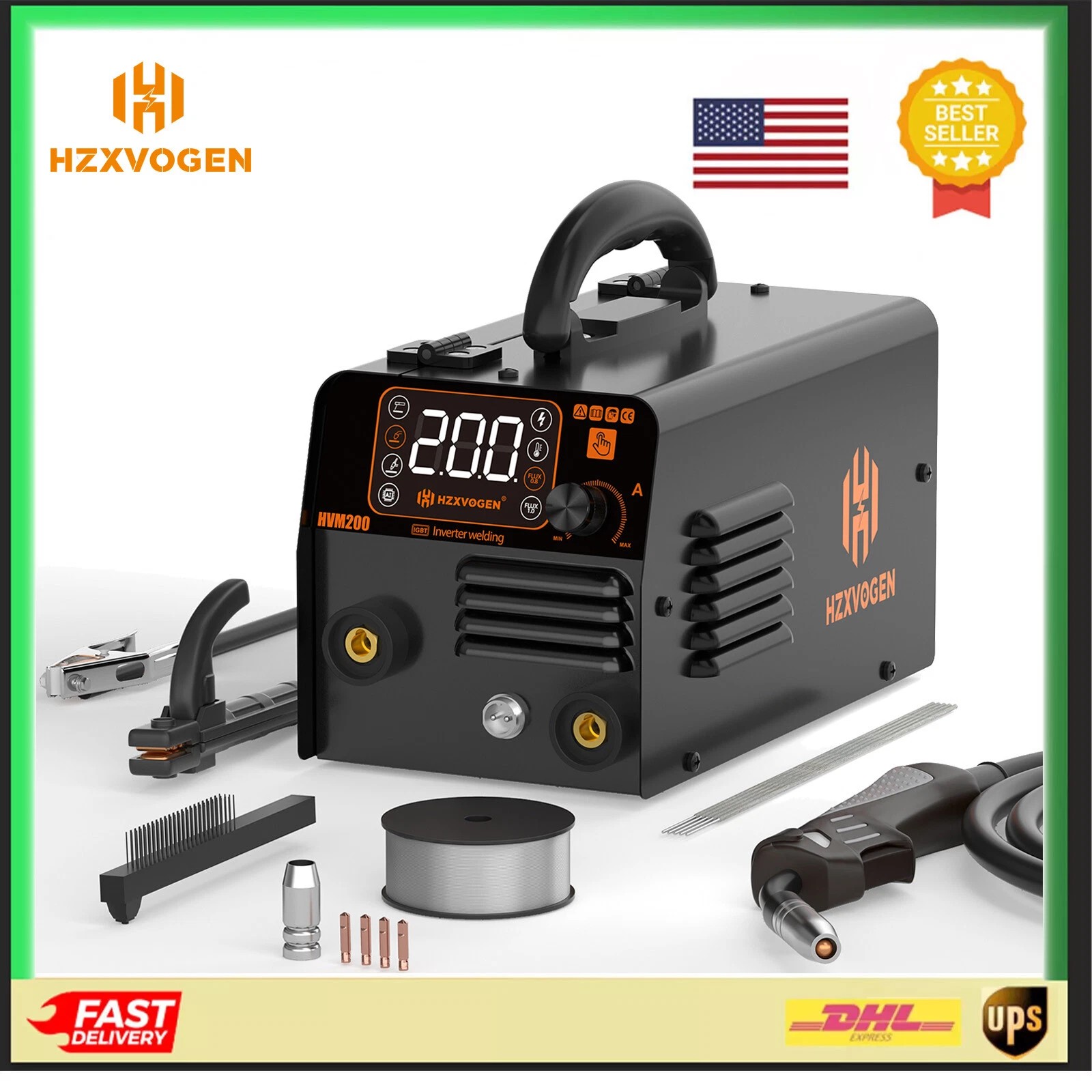 3IN1 MIG Welder200Amp LIft TIG Gasless MIG Stick 110V 220V IGBT Inverter DIY