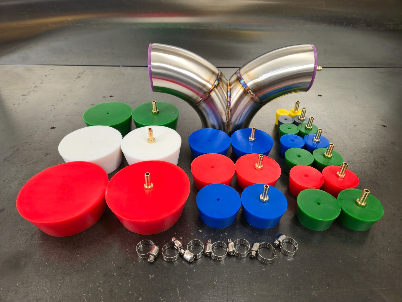 Silicone Purge Plug Kit 3/4 to 4 inch for Tig Welding Sanitary Stainless