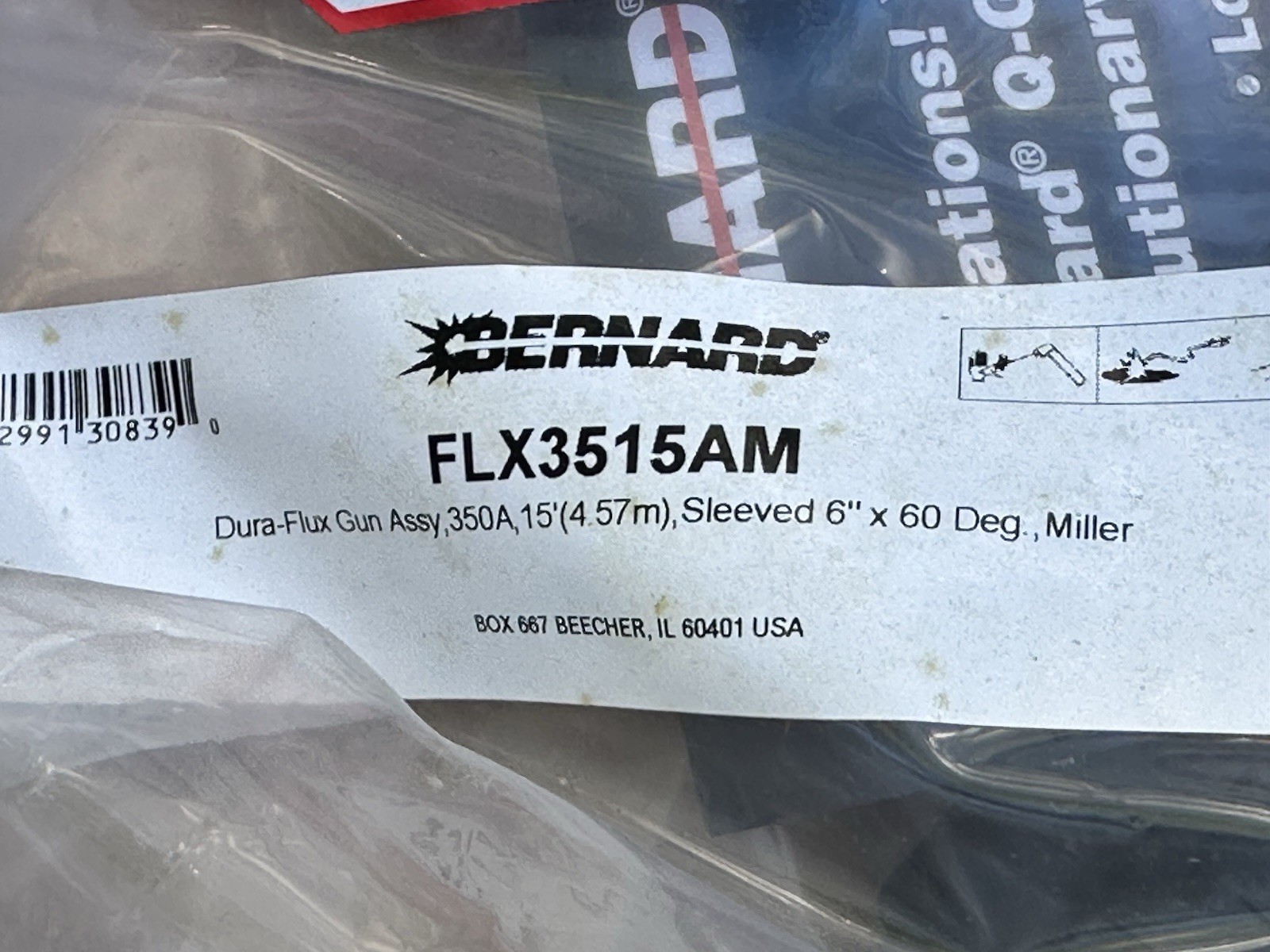 BERNARD FLX3515AM DURA-FLUX MIG GUN New In Box!!