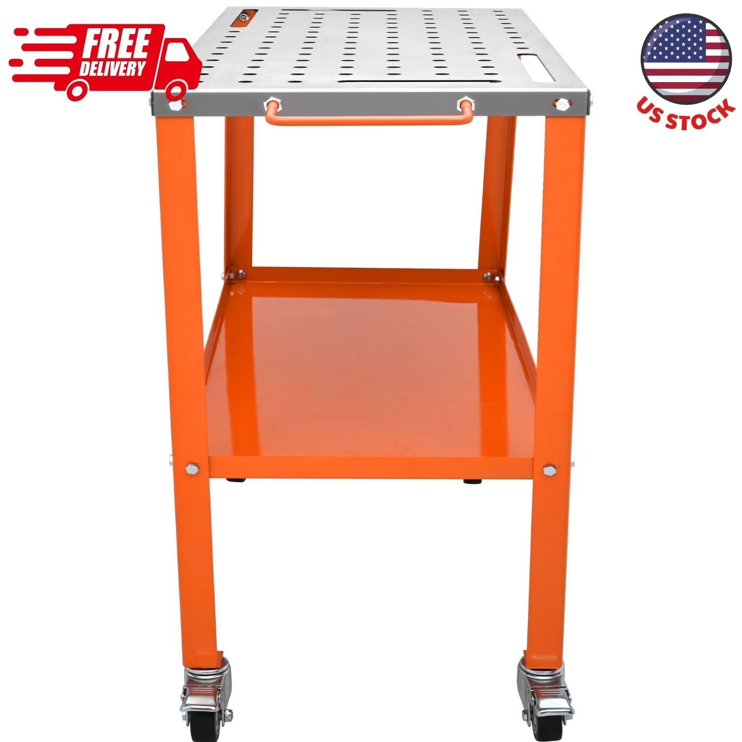 36″x18″ Steel Welding Table,1200lbs Capacity Workbench,Portable,Lockable Casters