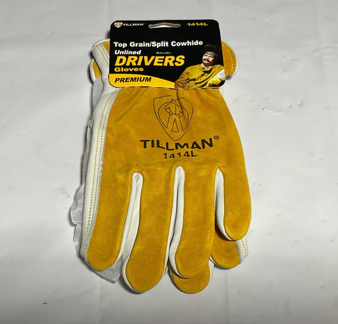 Tillman 1414L Top Grain/Split Cowhide Unlined Leather Drivers Glove PREMIUM