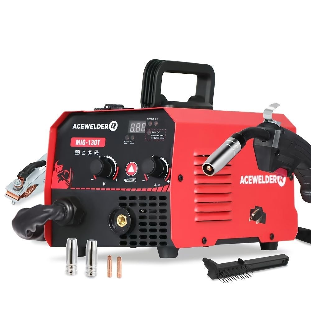 Acewelder MIG130T 130A Gasless Flux Core MIG Welder 110V Portable IGBT Inverter