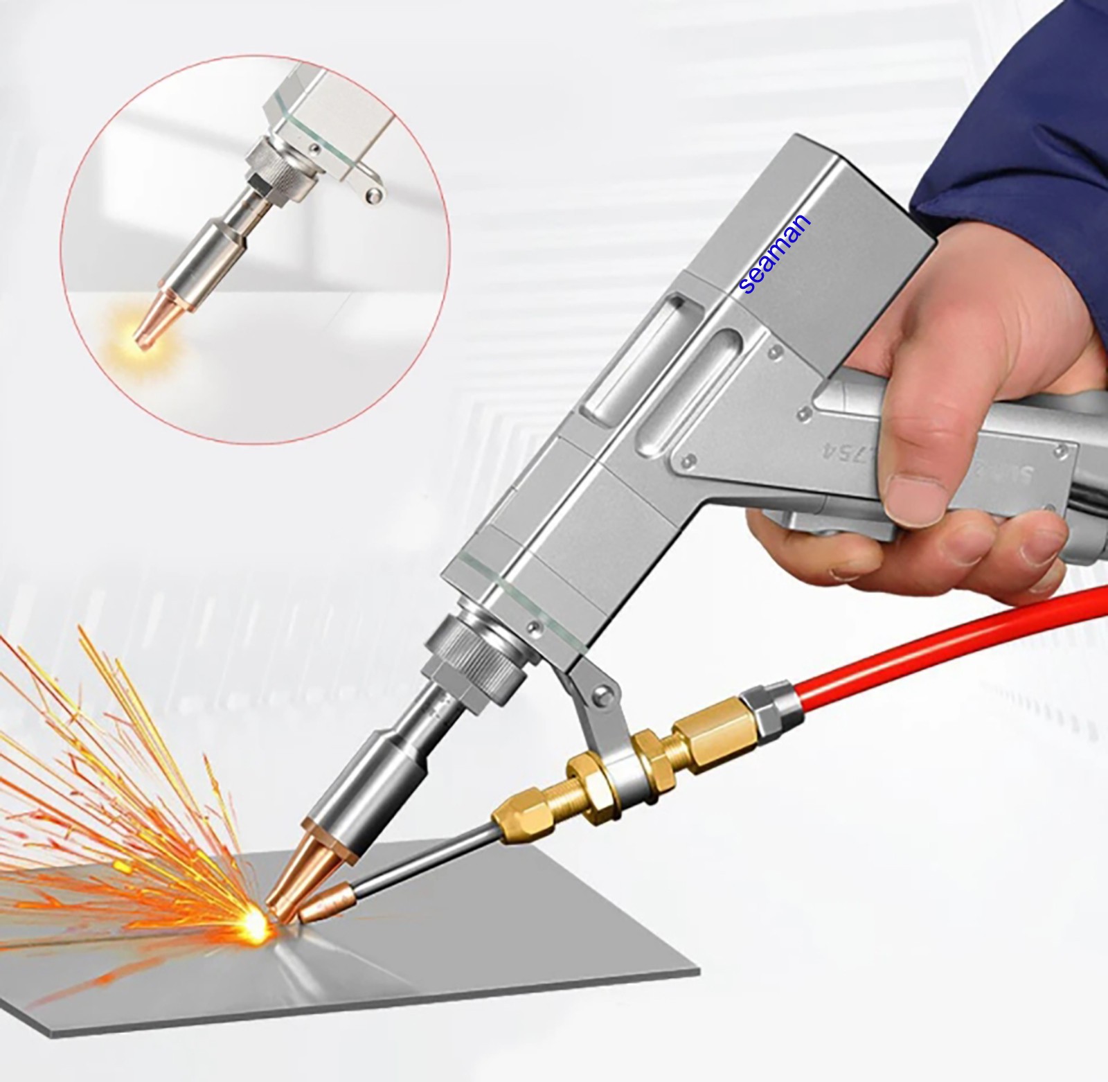 2000W Raycus Fiber Laser Welder 4‑in‑1 Rust Remover Metal Welding US Local Stock
