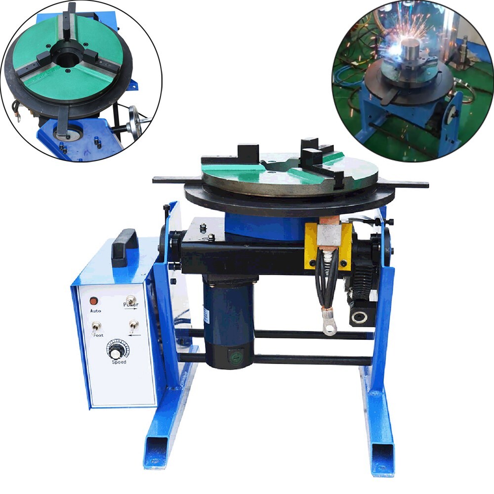 BWJ-30 30KG Welding Positioner Turntable with 200mm Chuck Turn Angle 0-90°