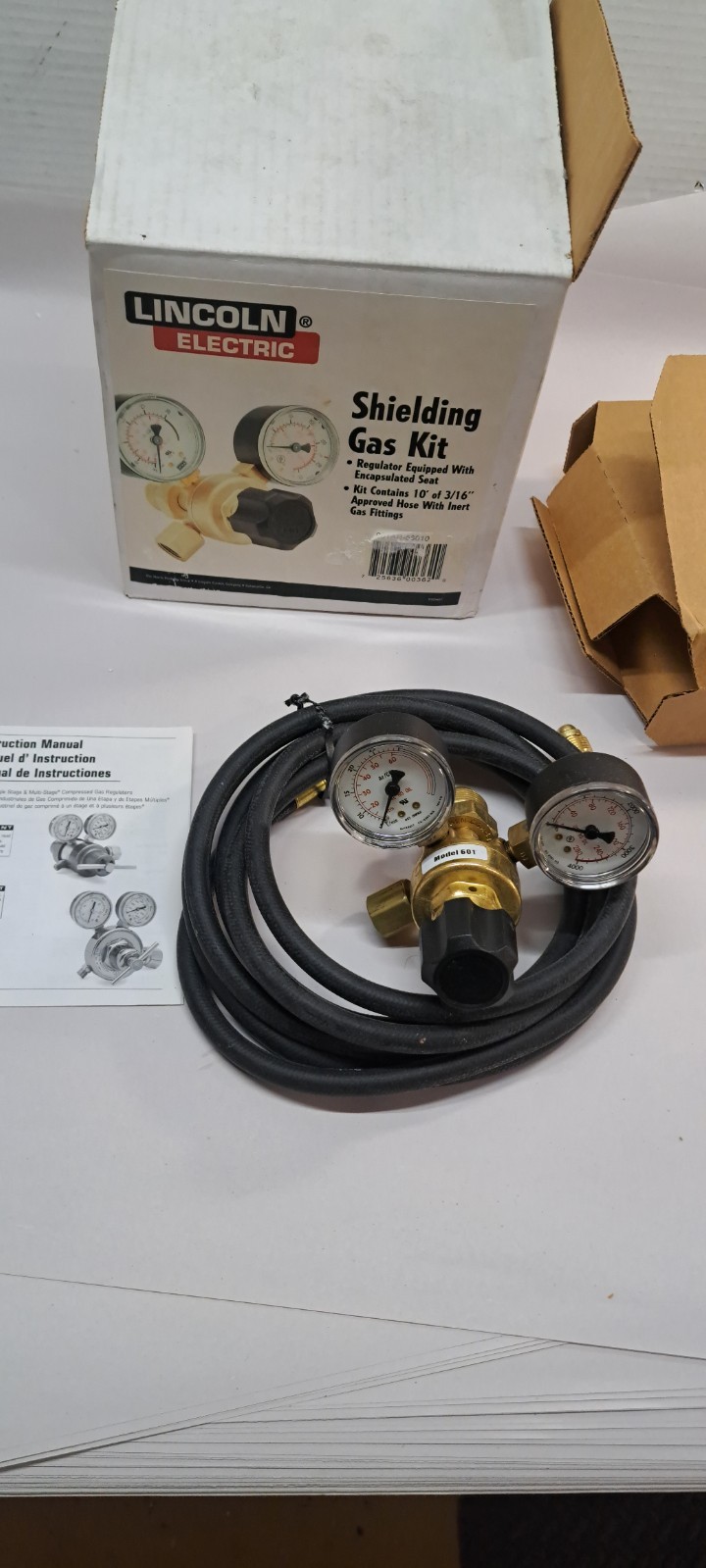Lincoln Electric 601AR-58010, 601 Shielding Gas Kit, new open box