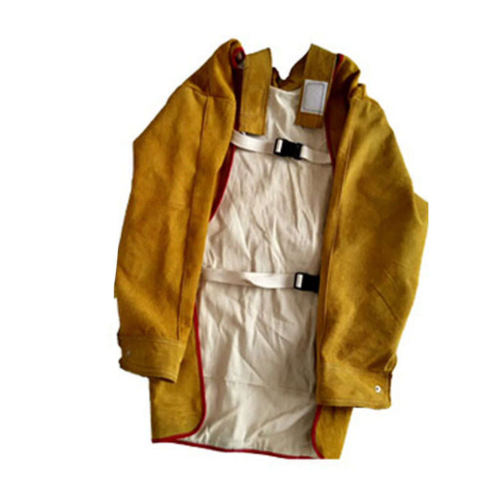 47.2″ L Leather Bib Welding Apron Heat insulation protection Safety Clothes