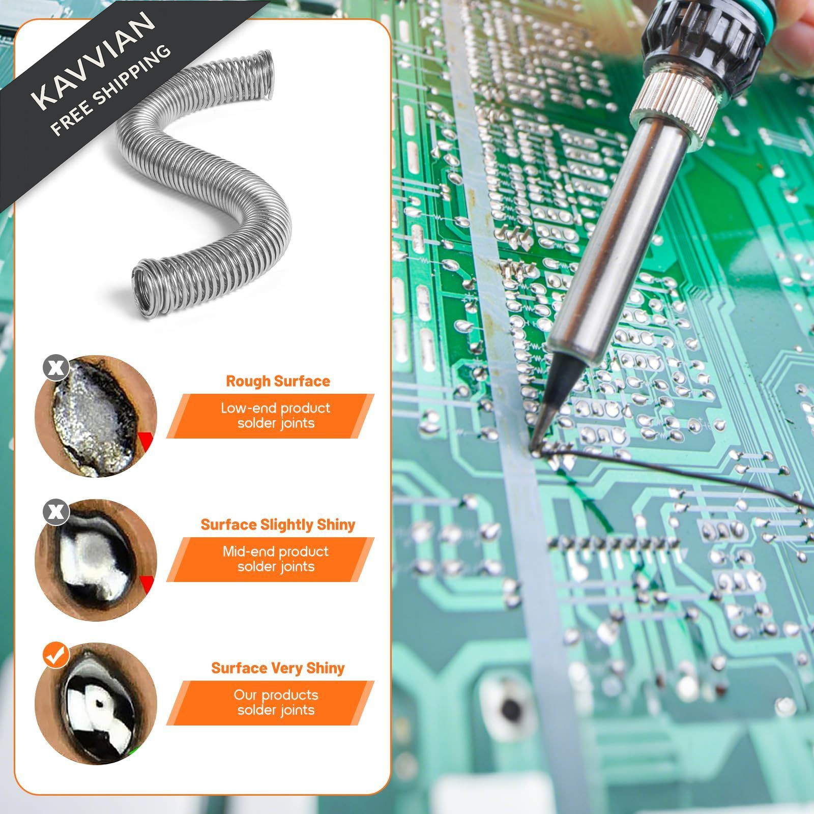 WLuogcu60/40 Solder Wire, 0.8mm & 1.0mm Rosin Core Solder, Low-Temperature…