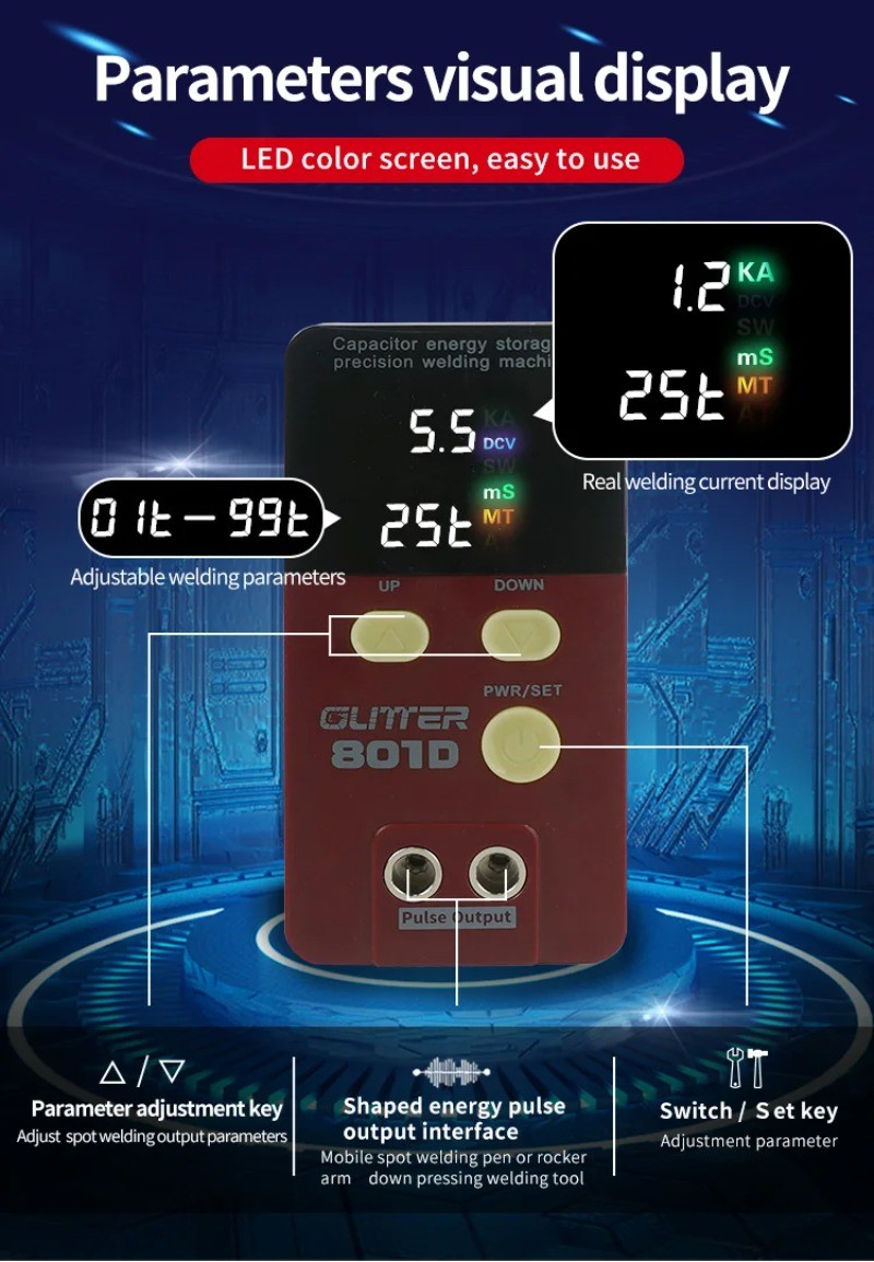 801D Butt Welding Capacitor Storage Battery Spot Welder