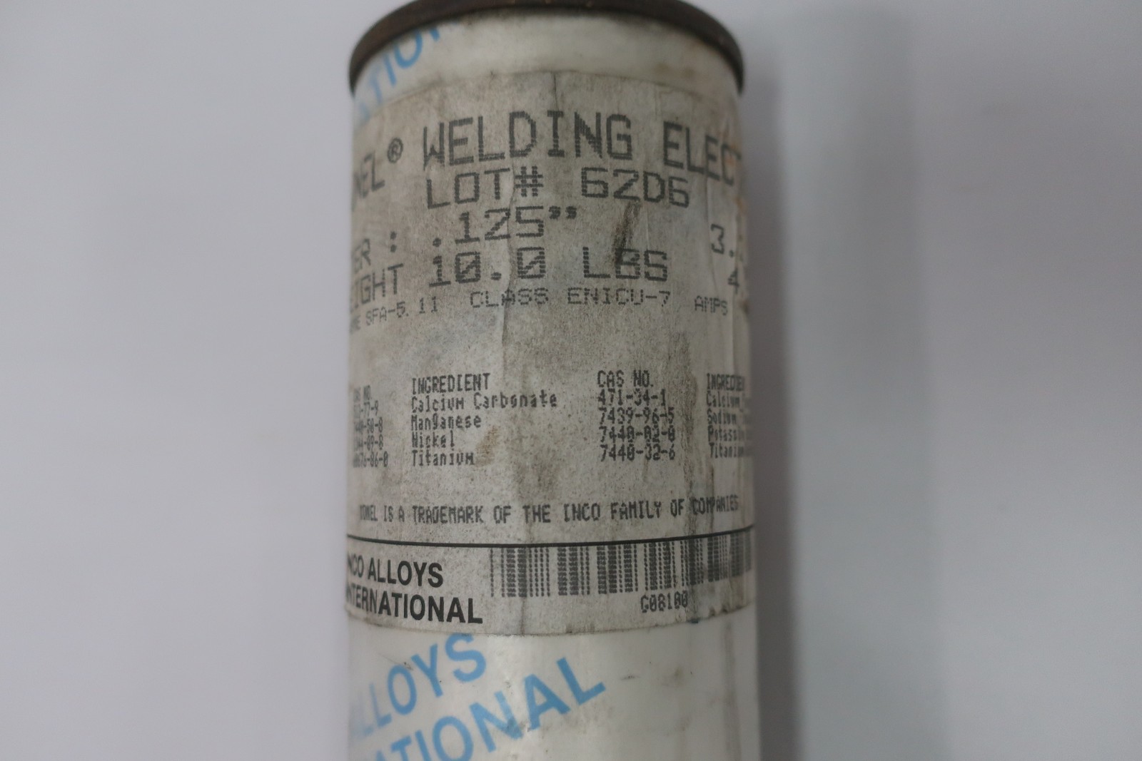 Inco N190-125-10TS02 190 Enicu-7 Monel Nickel Welding Electrode 1/8″ X 14″ 10lb
