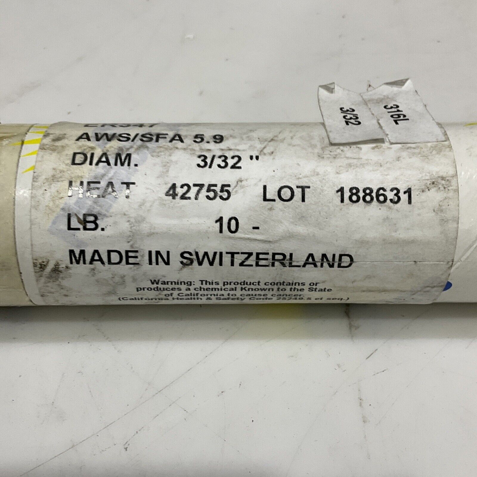 PINNACLE ALLOYS ER347 AWS/SFA 5.9 ELECTRODE WELDING RODS 3/32” 10 LB 373