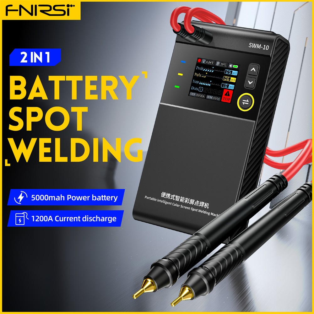FNIRSI SWM-10 Handheld Spot Welder 1.8-inch LCD Screen For Battery Spot Welding