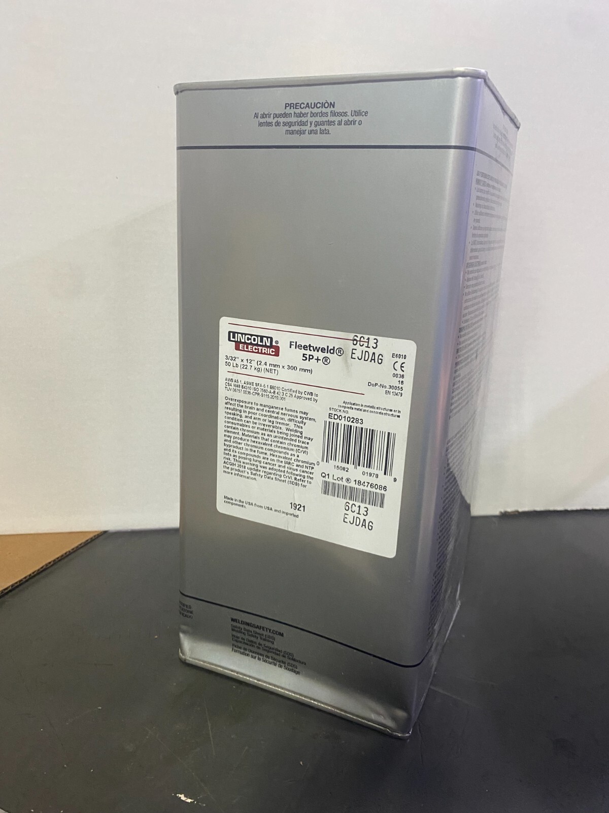 E6010 3/32″ Premium Arc Carbon Steel Electrode Hermetically Sealed Can 50 lbs
