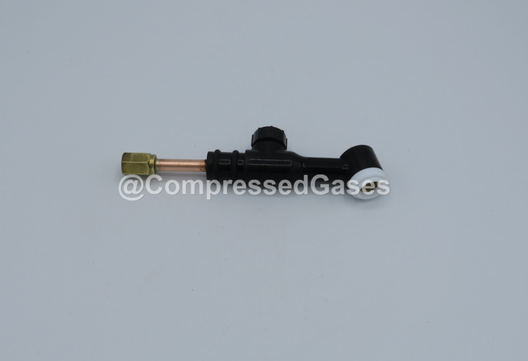 CK Worldwide 9V RG Torch Body with Gas Valve, 125 Amp, 70 Degree Head, Rigid