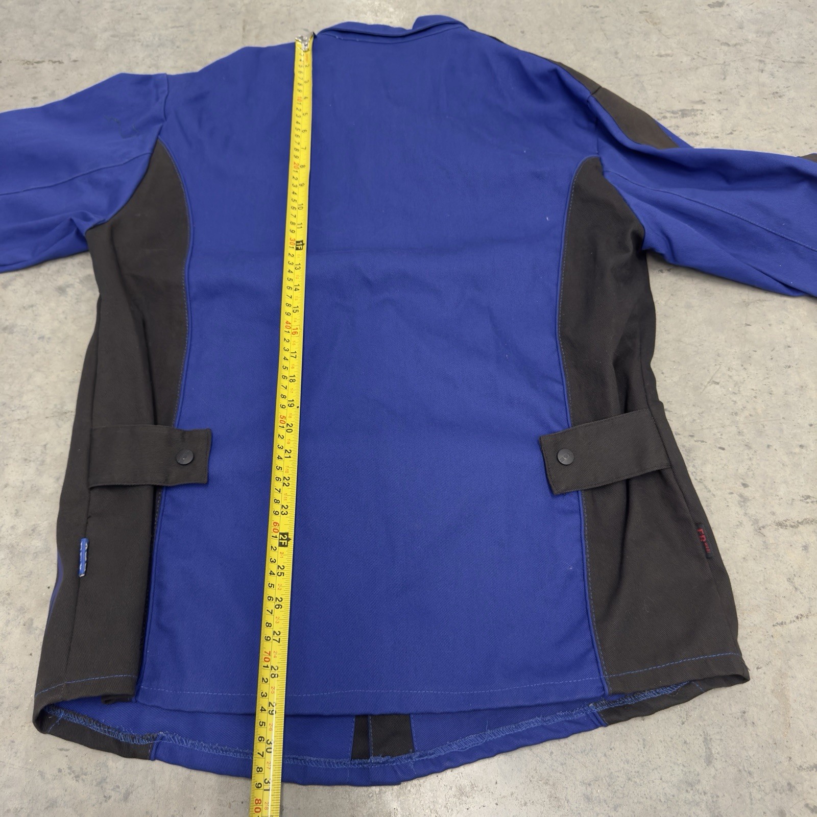 BSX Welding Jacket 9oz Royal Blue Black Stallion Flame Resistant Cotton Large