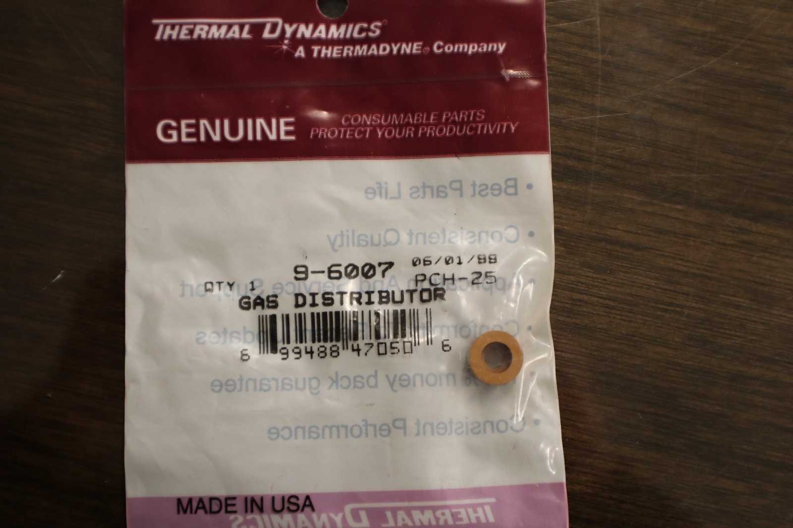 THERMAL DYNAMICS 9-6007 Thermal Dynamics Plasma Gas Distributor 11G206