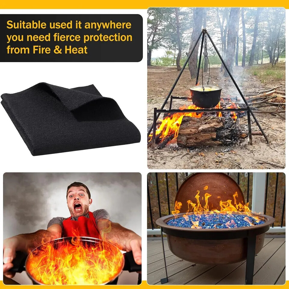 High Temp 39″x39″ Welding Blanket Fireproof Mat Heat Resistant Flame Retarda US