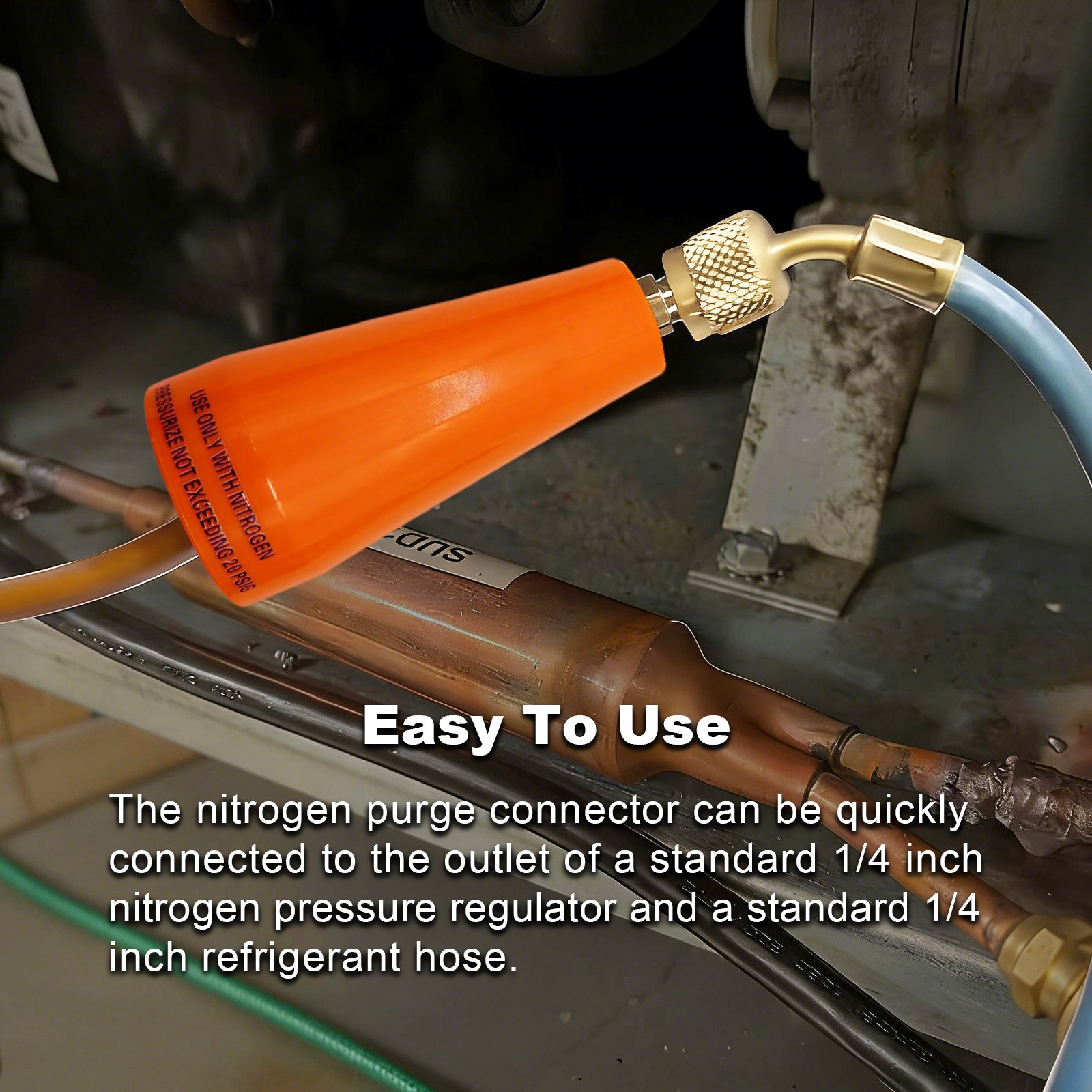 Nitrogen Purge Tool, HVAC Nitrogen Purge Regulator Adapter for Purging & Brazing